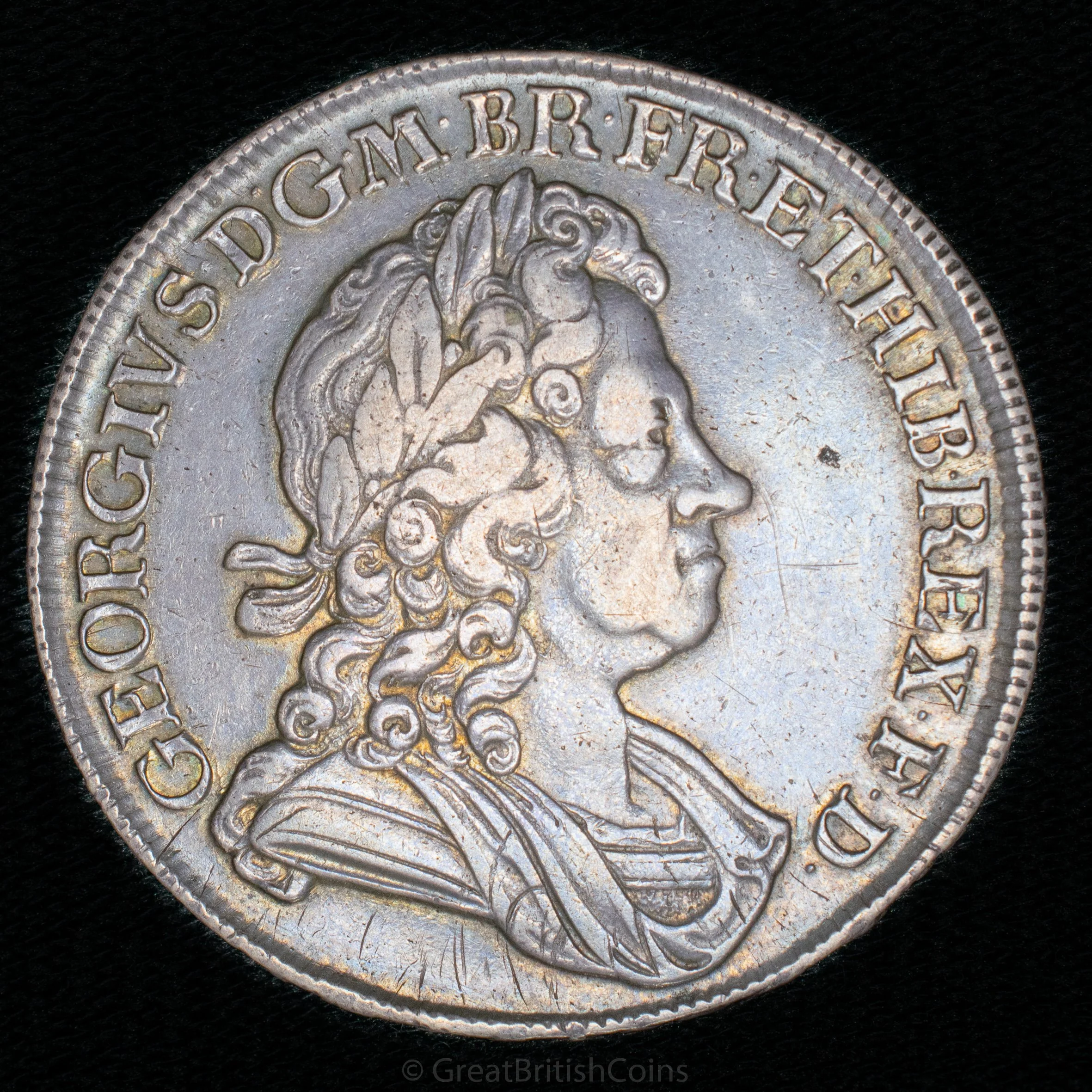 George I 1716 Silver Crown 'Roses & Plumes'
