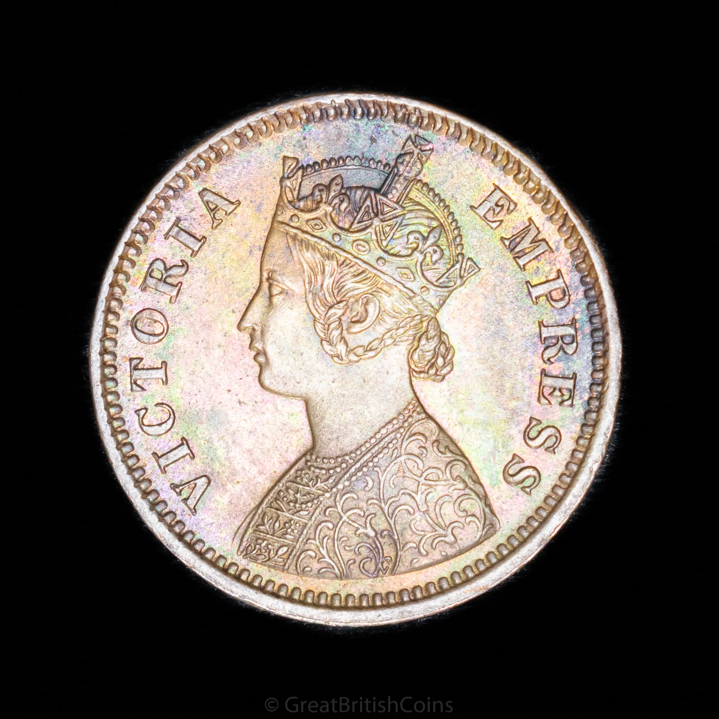 Victoria India 1886 Copper 1/2 Pice