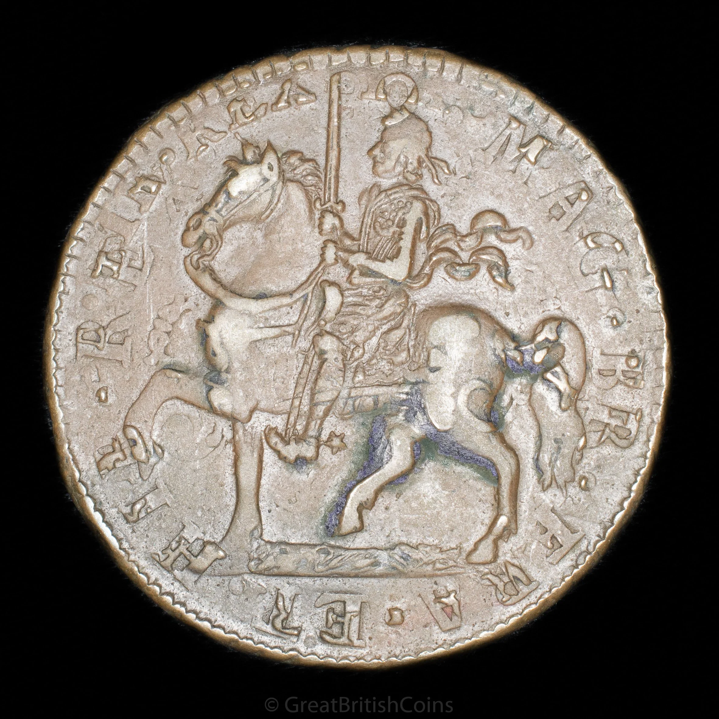 James II Ireland 1690 'Gunmoney' Brass Crown