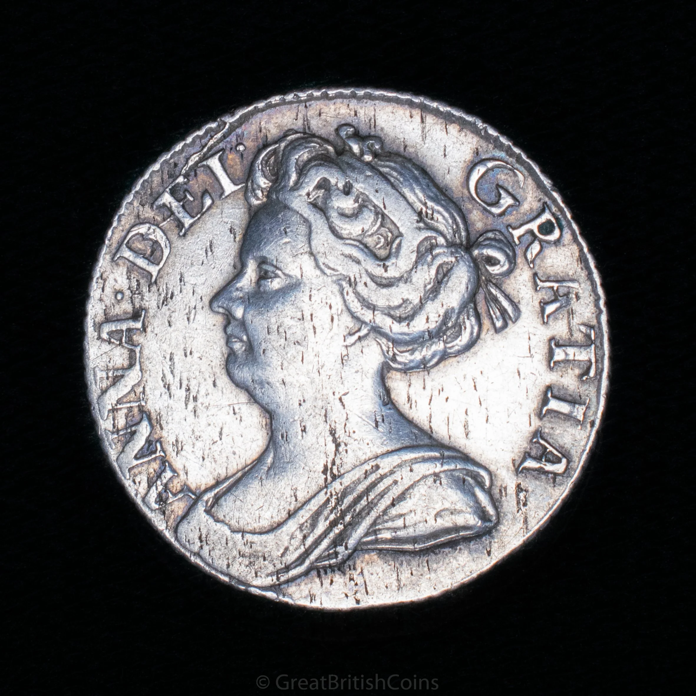 Anne 1711 Silver Sixpence