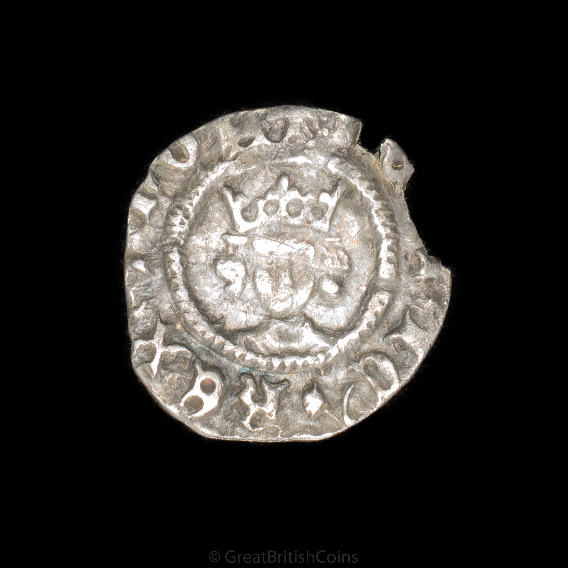 Henry VI Leaf Trefoil Type Silver Halfpenny (London)