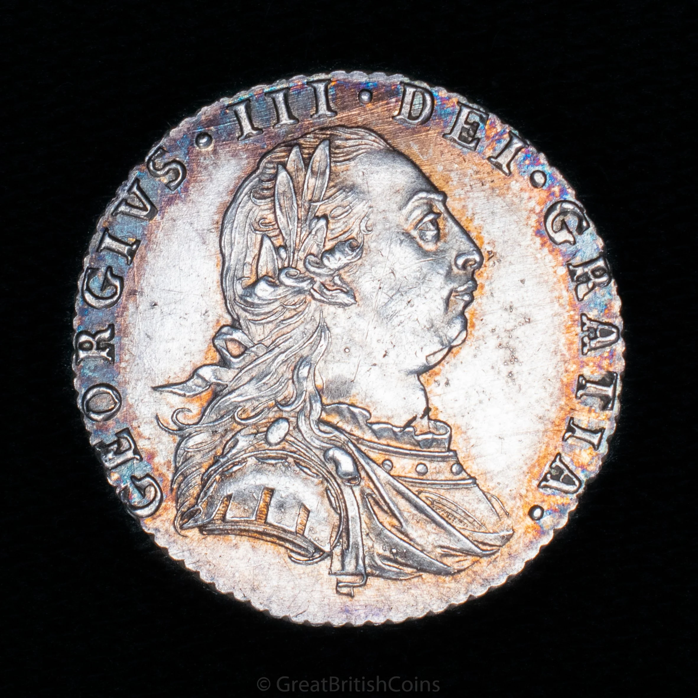 George III 1787 Silver Sixpence
