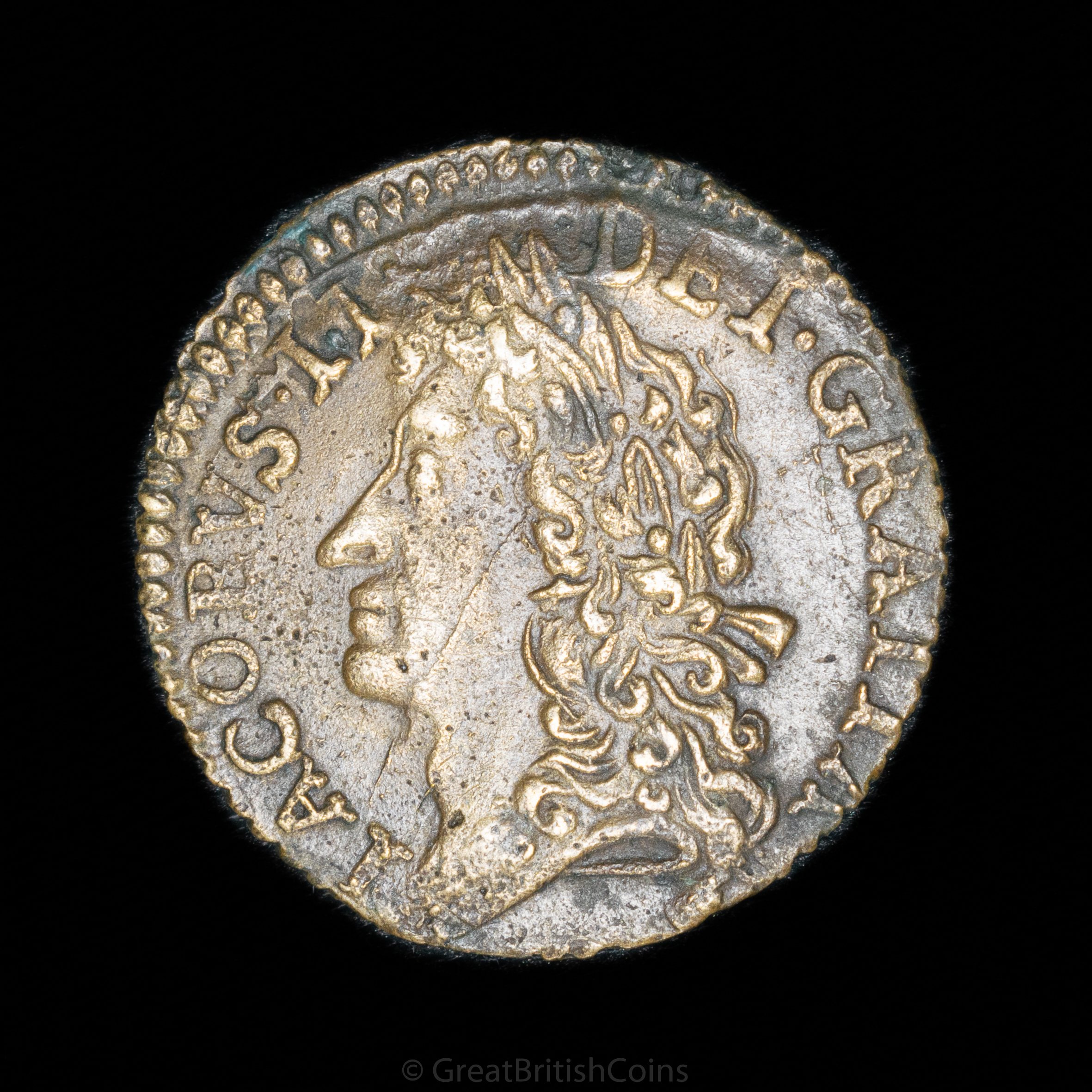 James II Ireland January 1689 'Gunmoney' Shilling (Type G2, Reversed a in Jan)