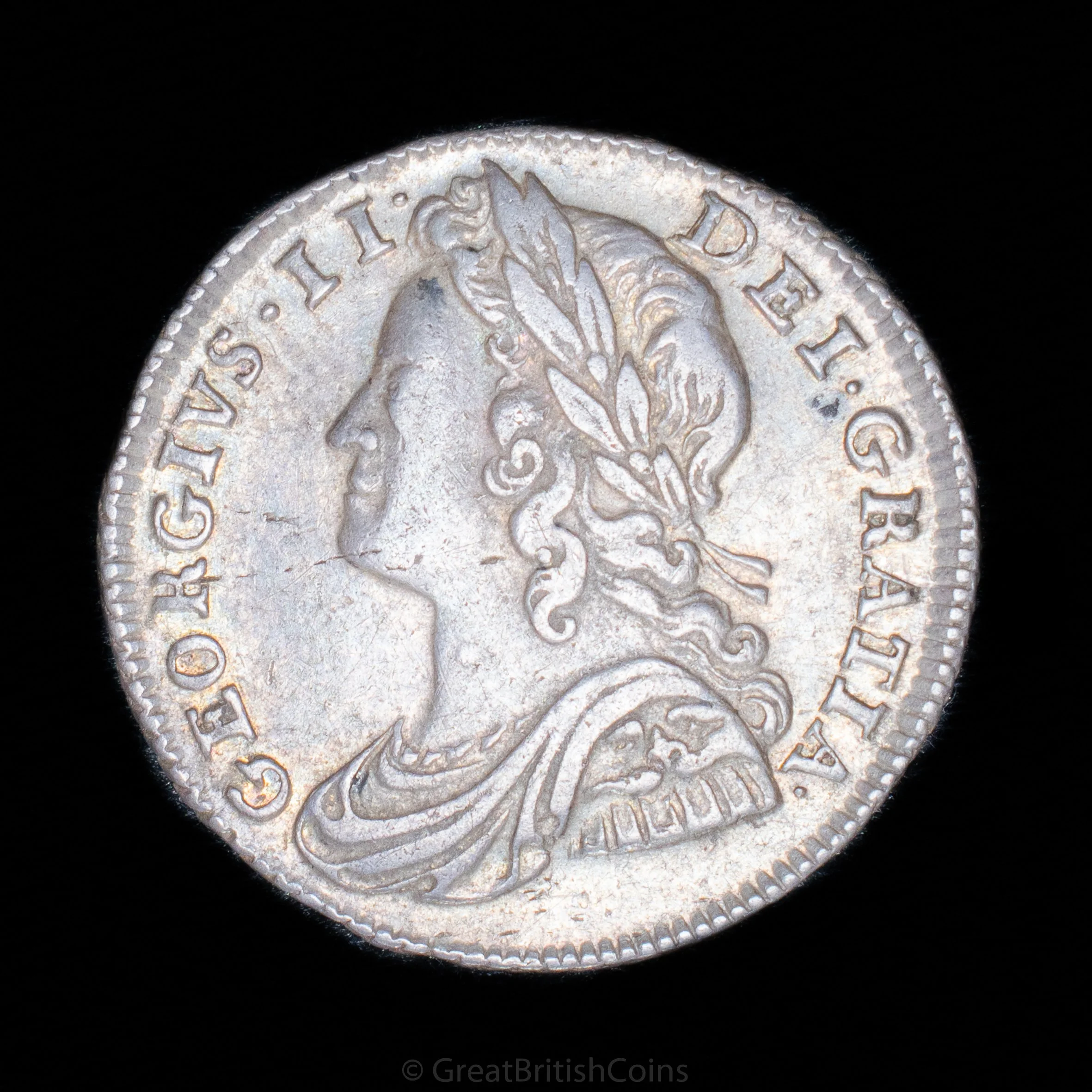 George II 1739 Silver Sixpence 'Roses'