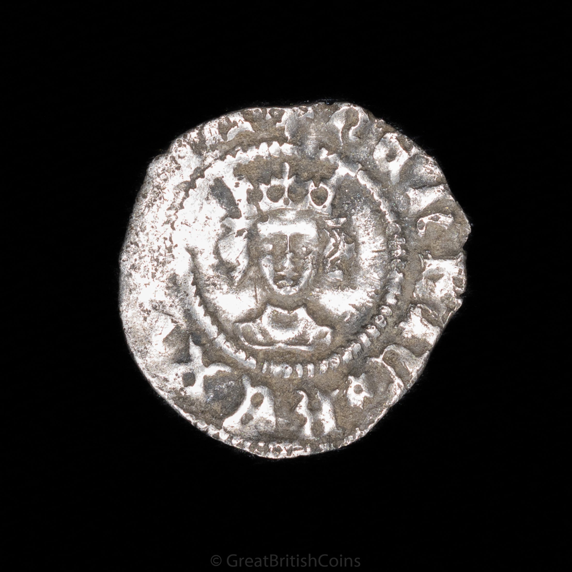 Henry VI Rosette/Mascle Type Silver Halfpenny (Calais)