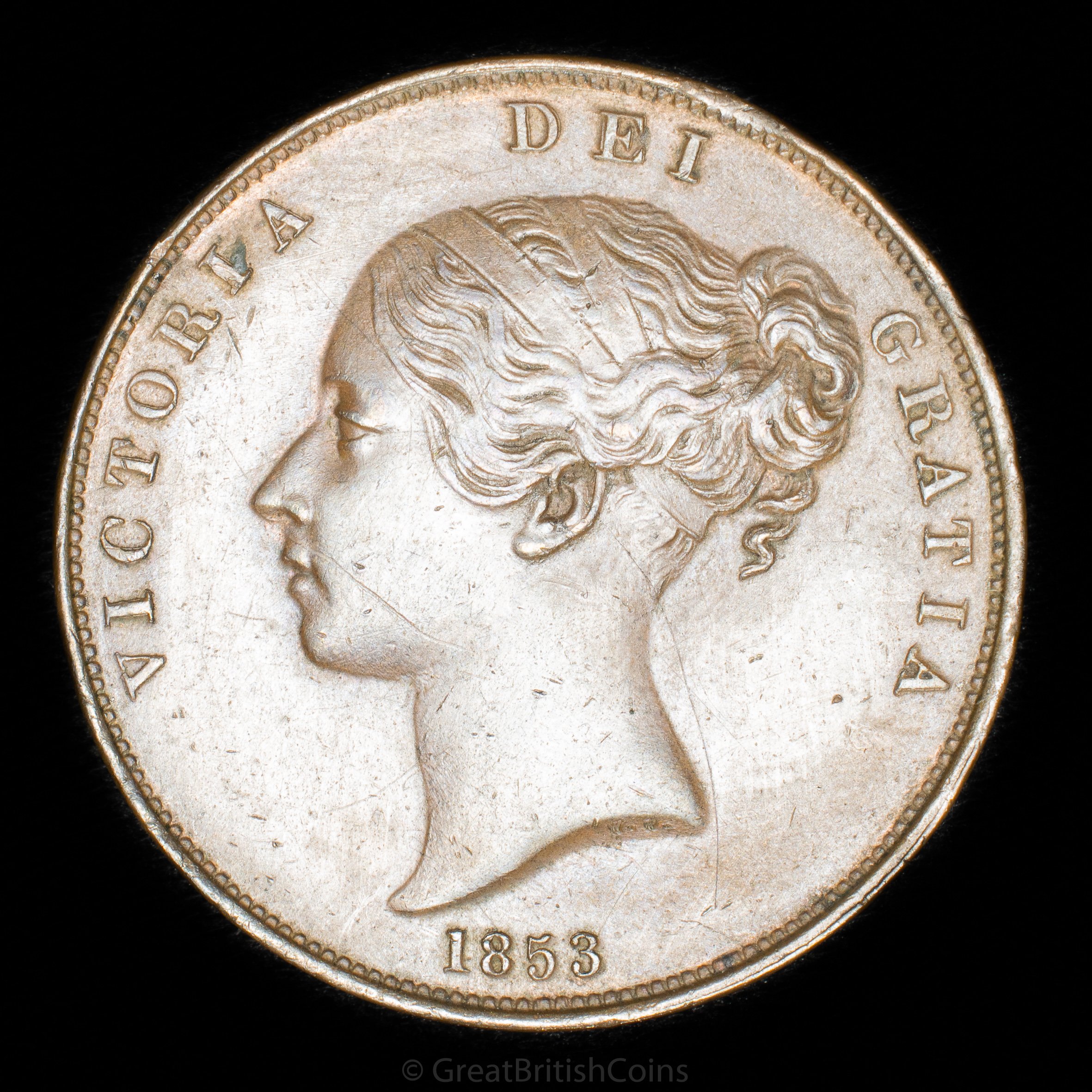 Victoria 1853 Copper Penny