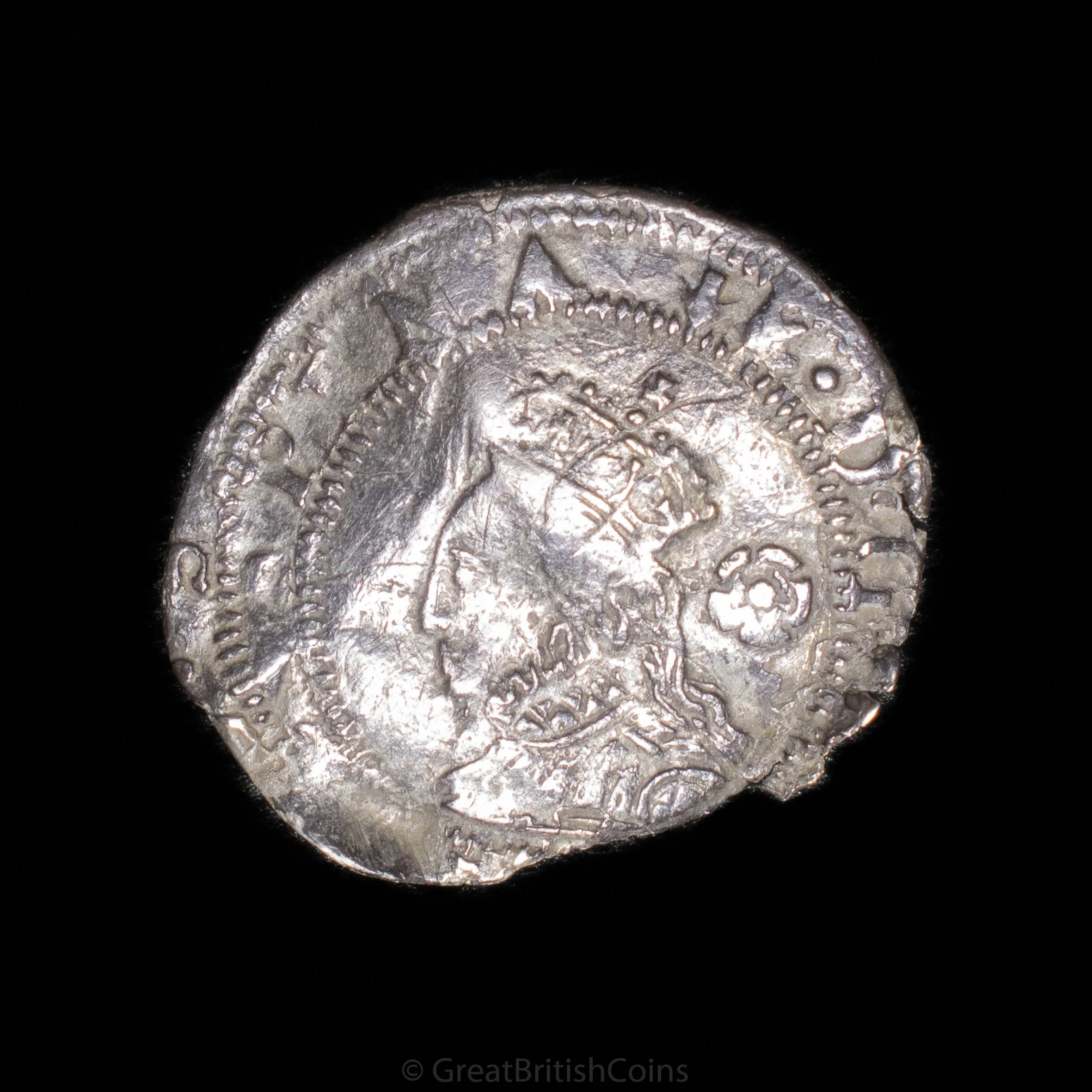 Elizabeth I 3rd/4th Issue 1561 Silver Three Halfpence