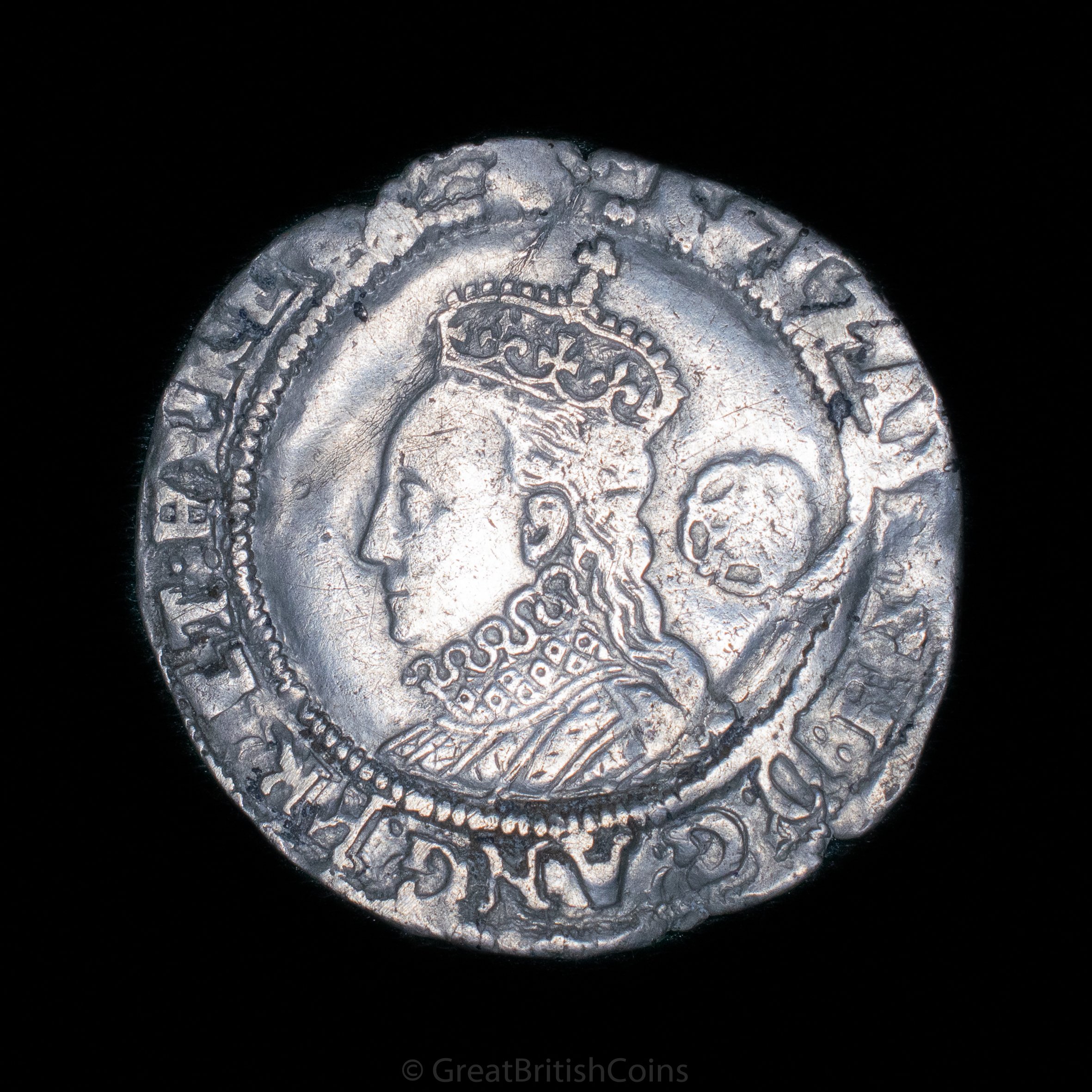 Elizabeth I 1574 Silver Sixpence