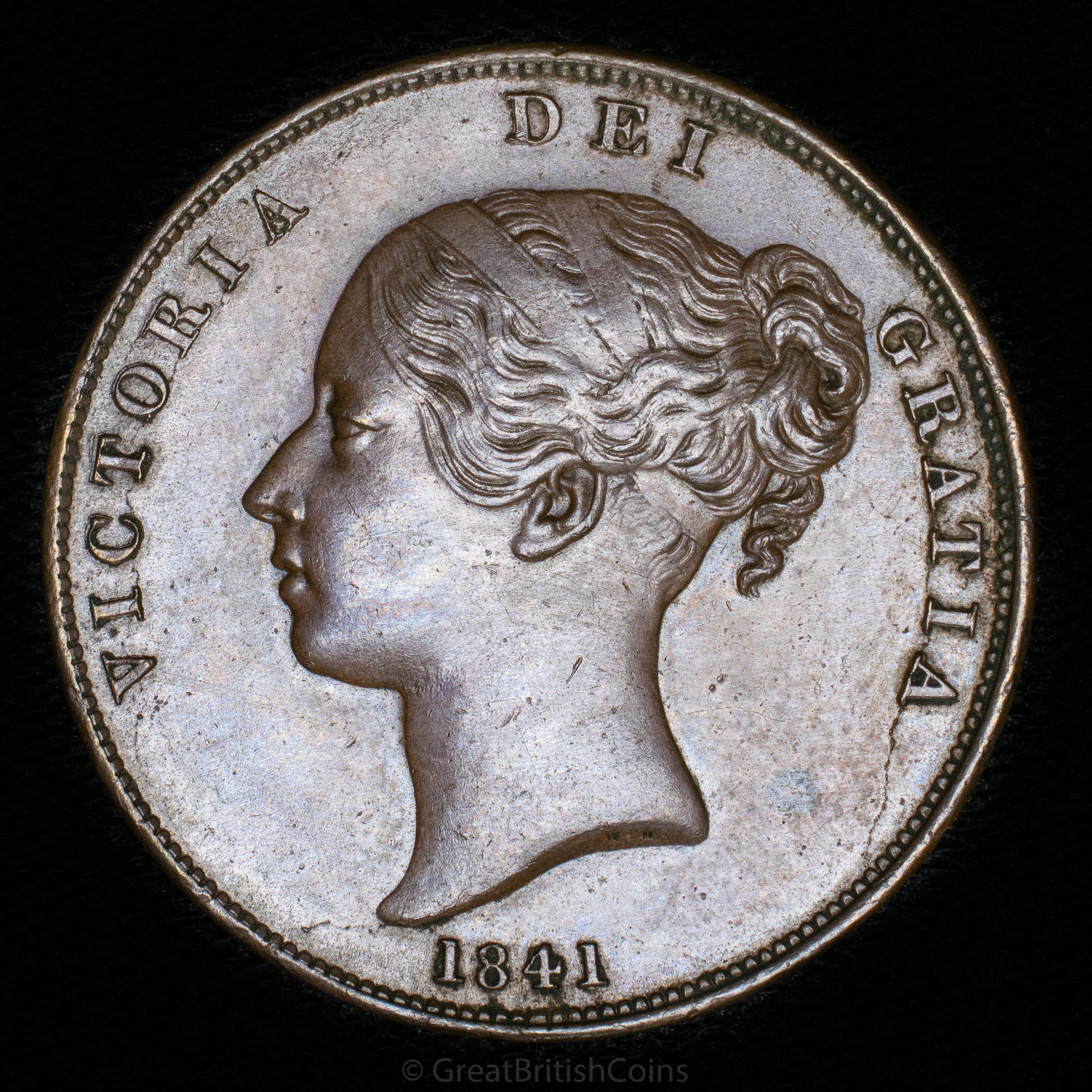 Victoria 1841 Copper Penny