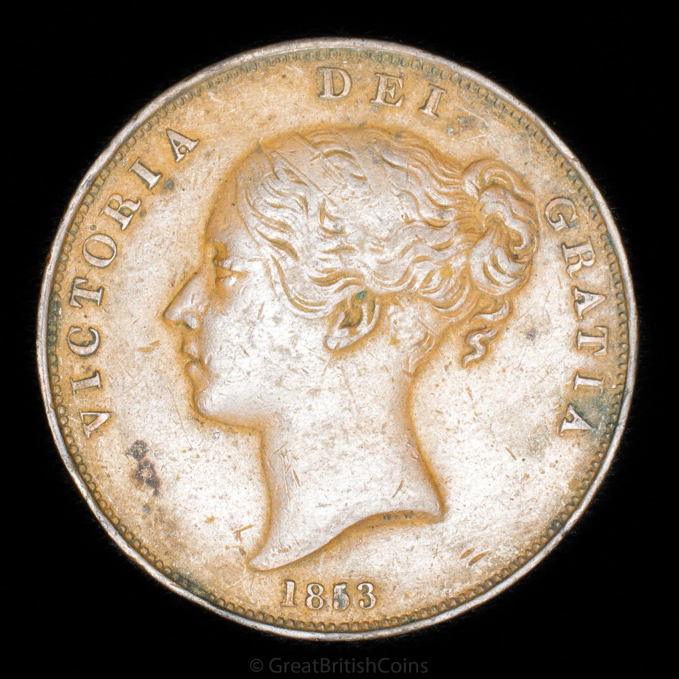 Victoria 1853 Copper Penny
