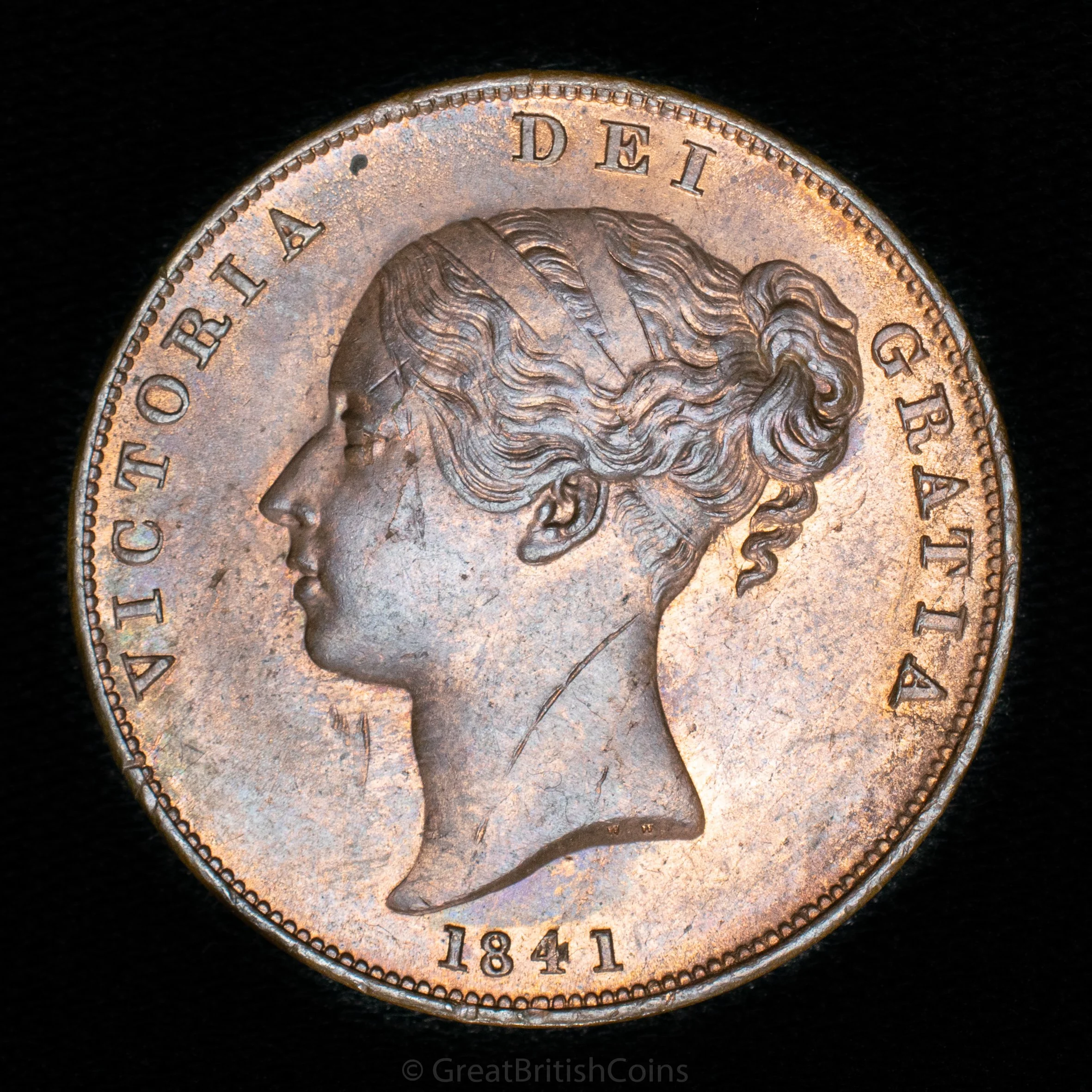 Victoria 1841 Copper Penny