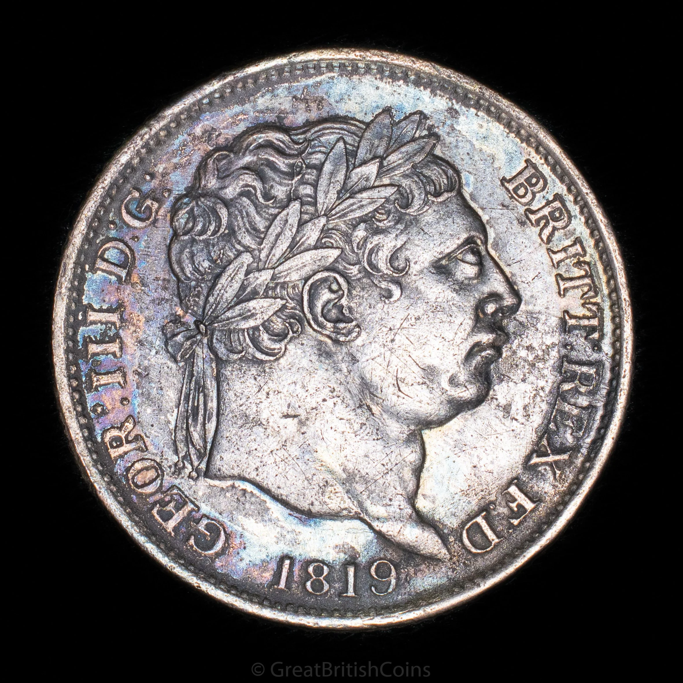 George III 1819 Silver Shilling