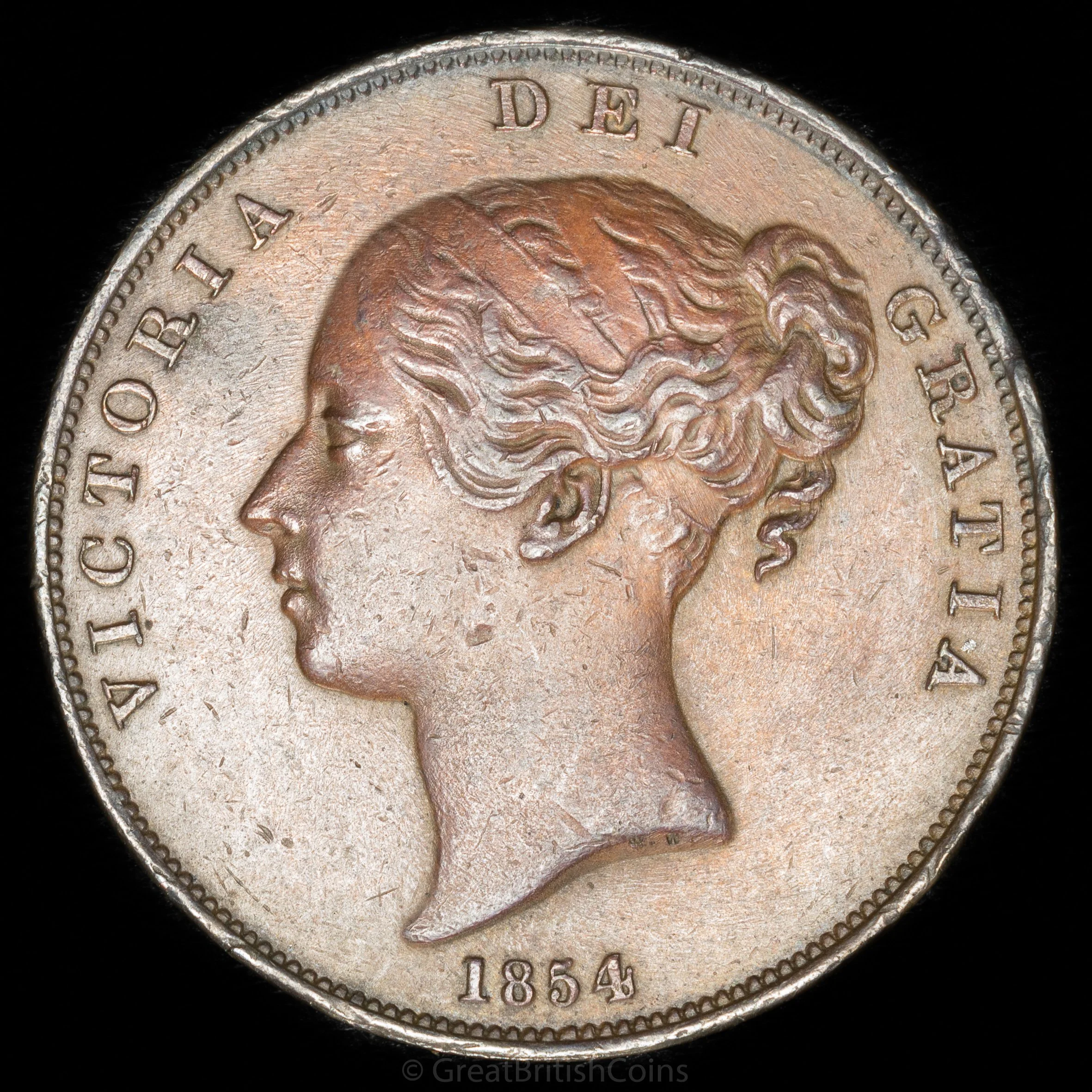 Victoria 1854 Copper Penny