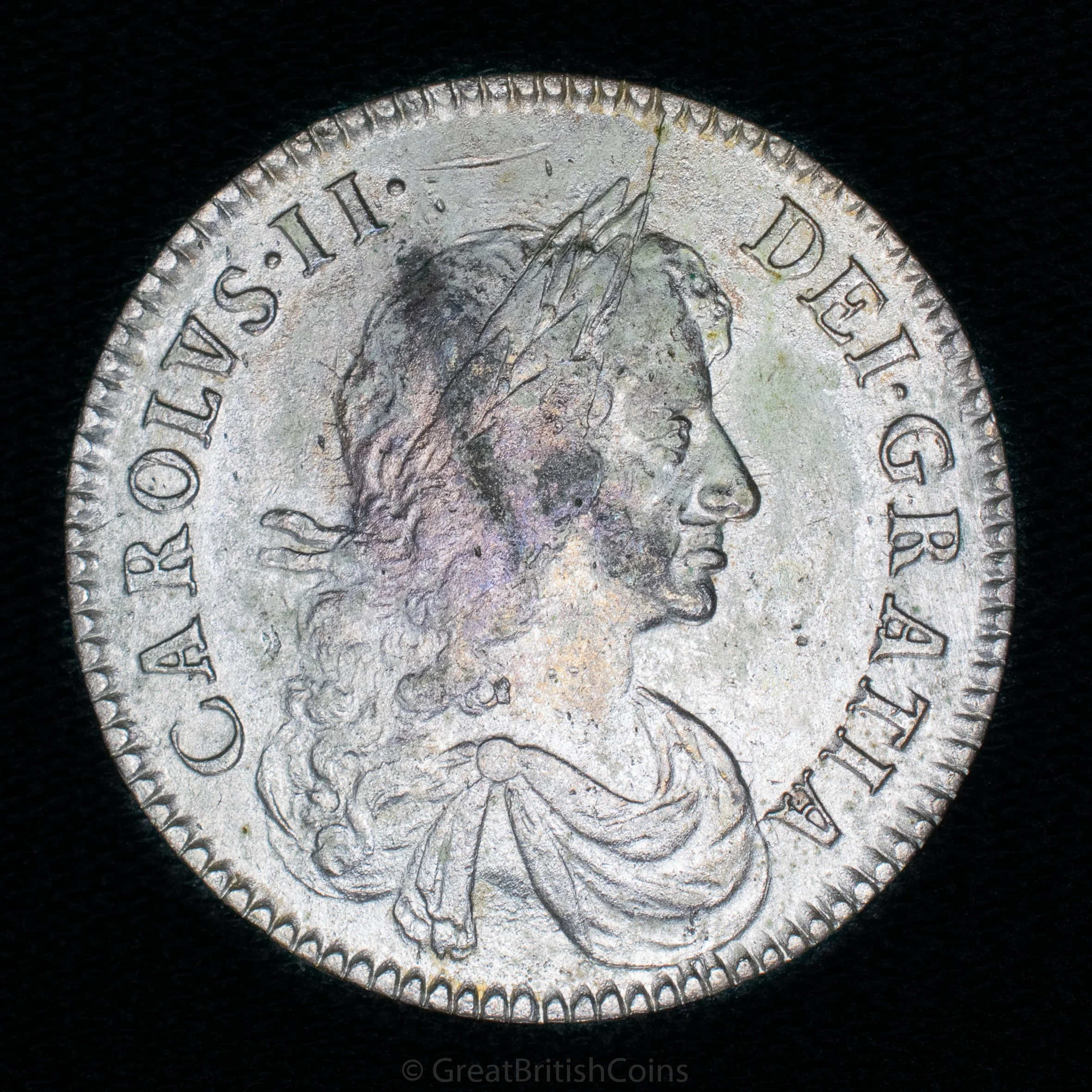 Charles II 1671 Silver Halfcrown 'V.TERTIO'