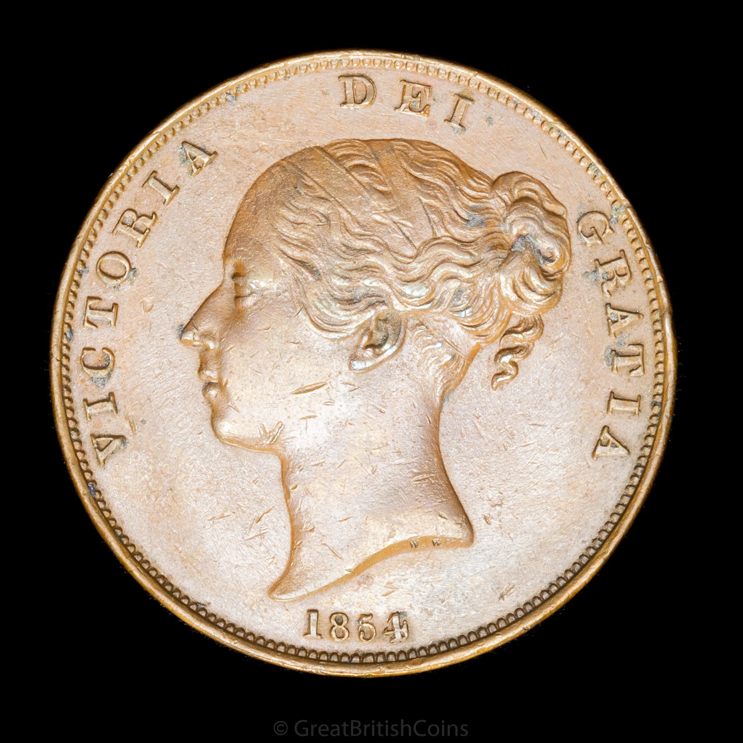 Victoria 1854 Copper Penny