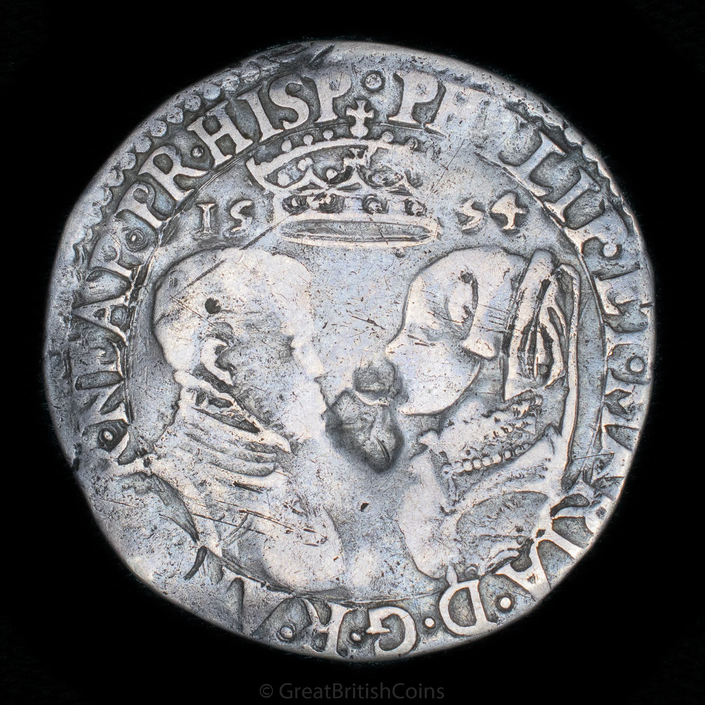 Phillip & Mary 1554 Silver Shilling