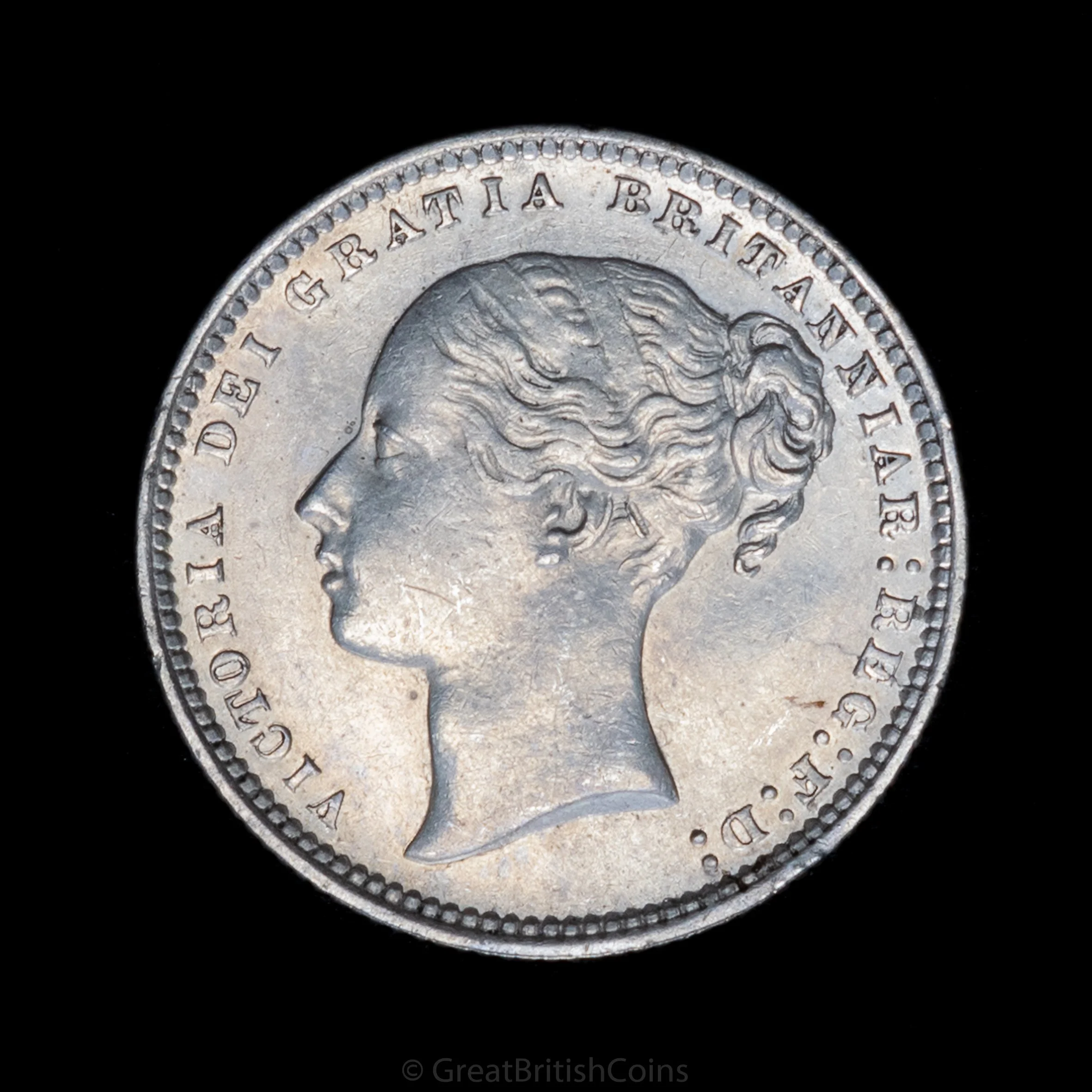 Victoria 1871 Silver Shilling Die No. 12