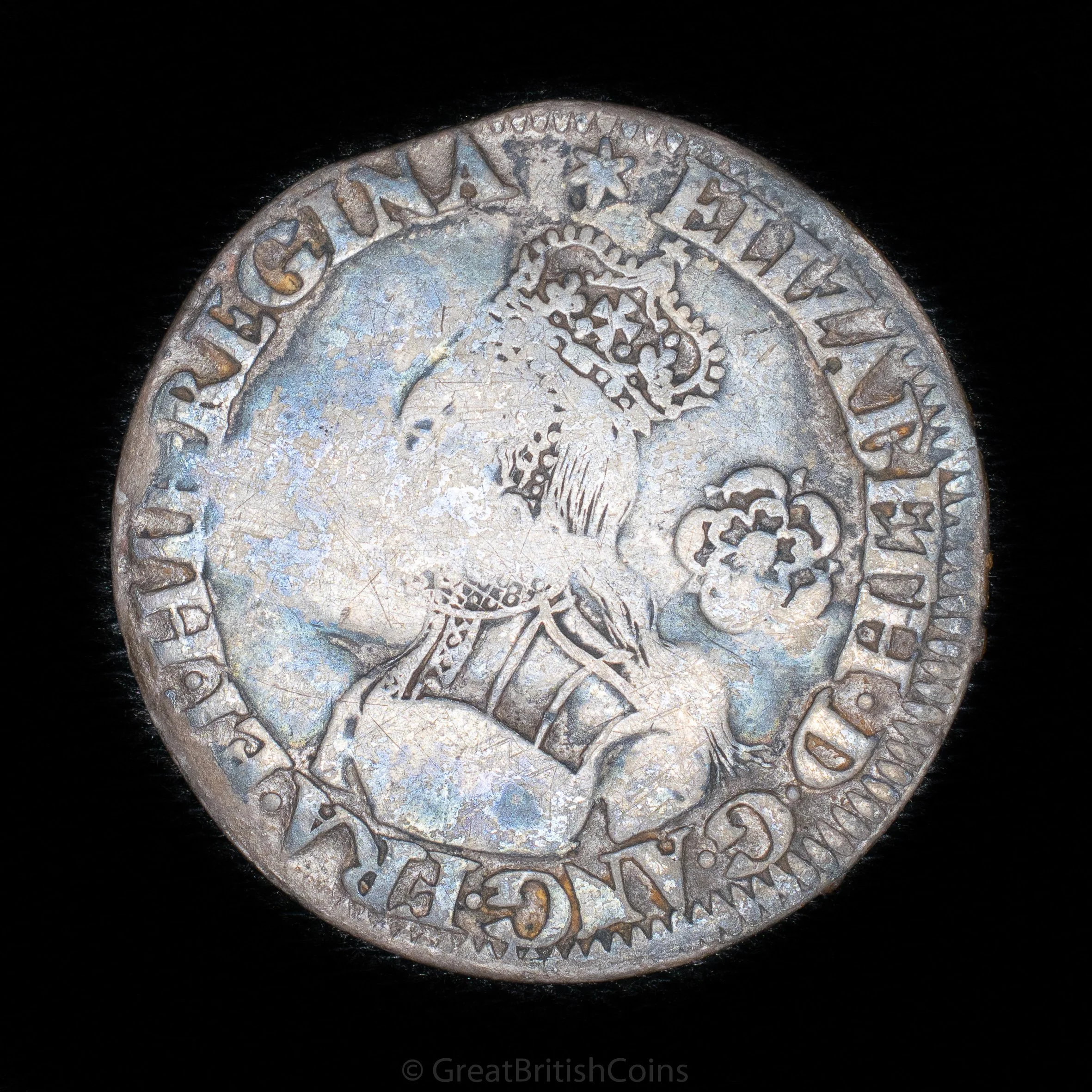 Elizabeth I 1562 Milled Silver Sixpence 'Plain Dress'
