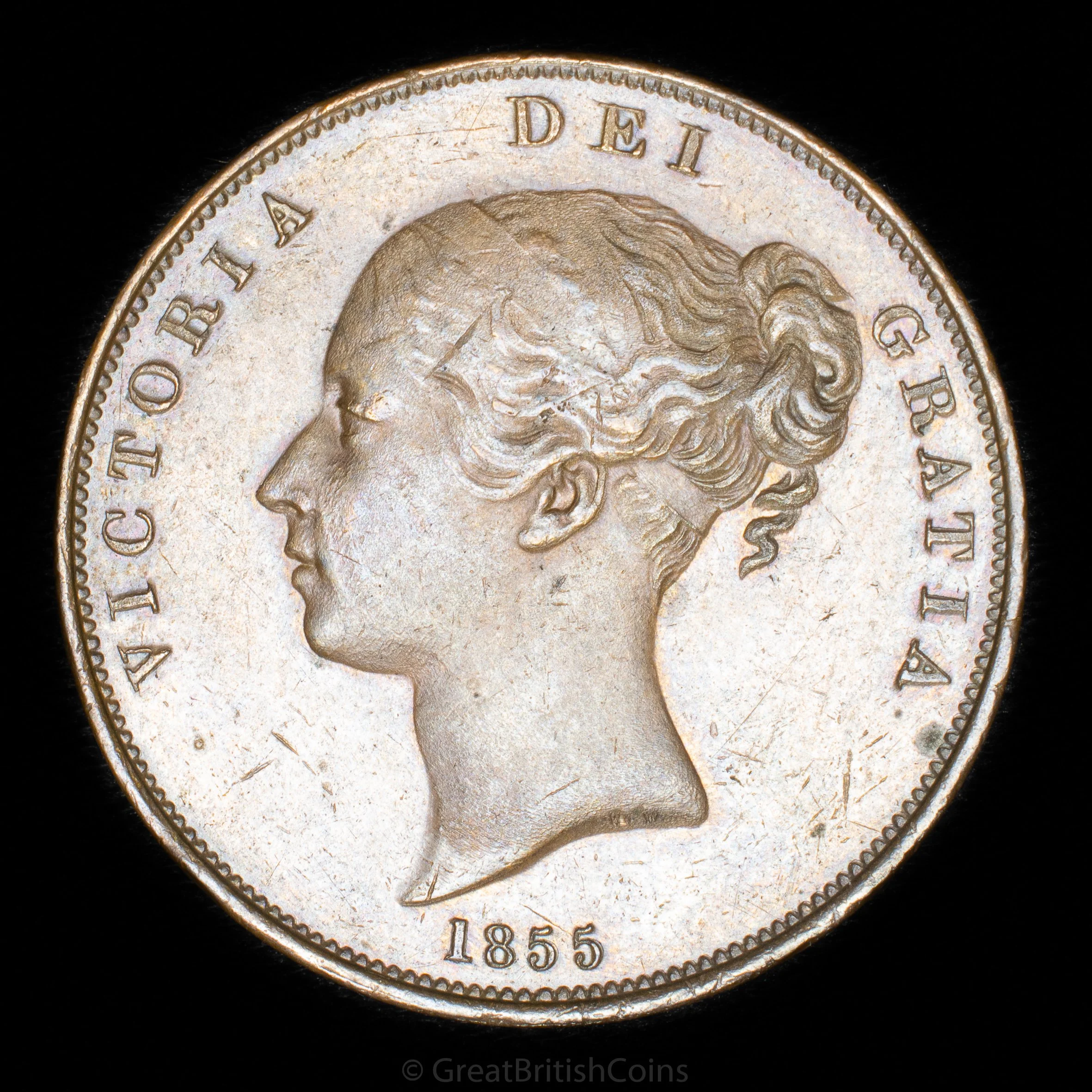 Victoria 1855 Copper Penny
