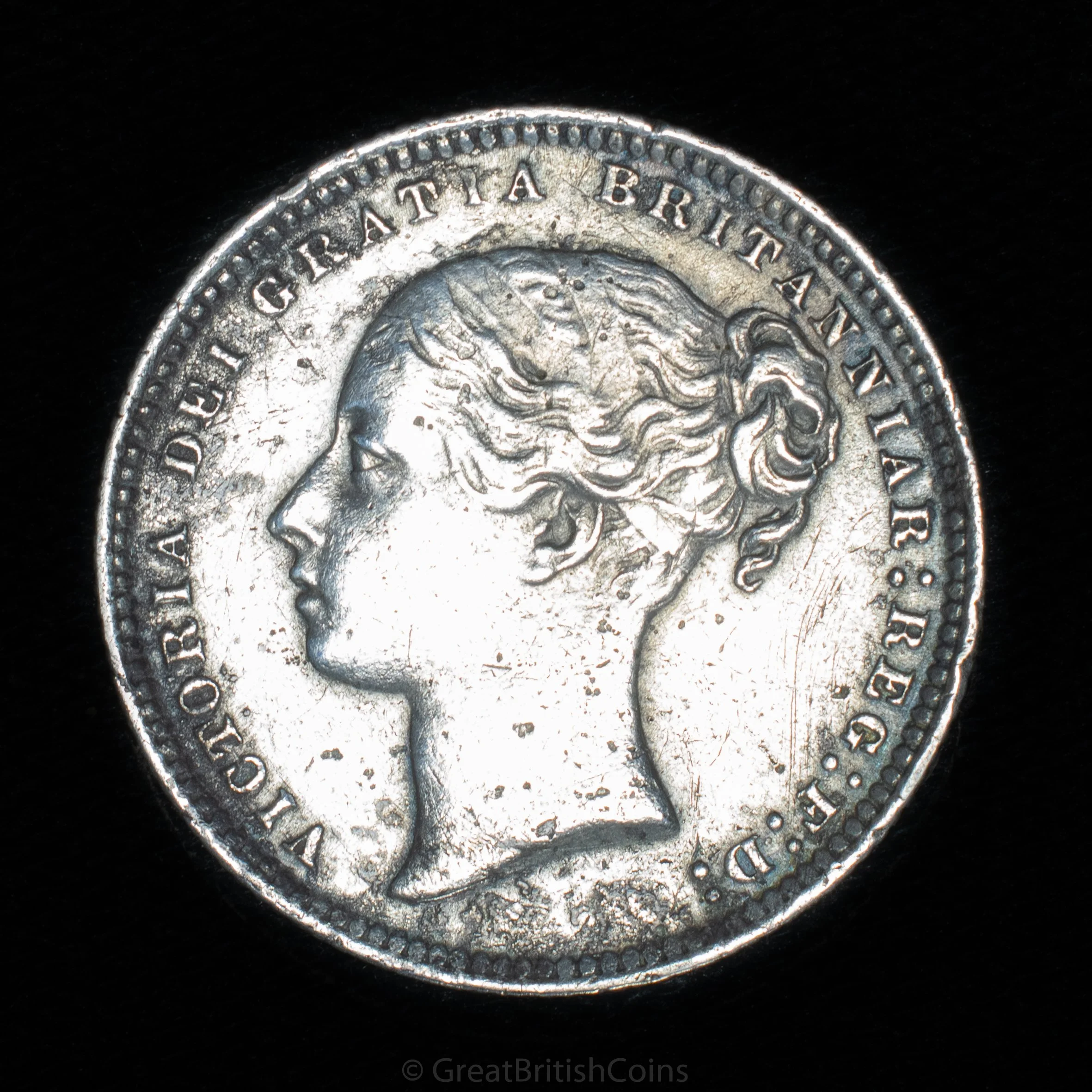 Victoria 1872 Silver Shilling 'Die No. 151'