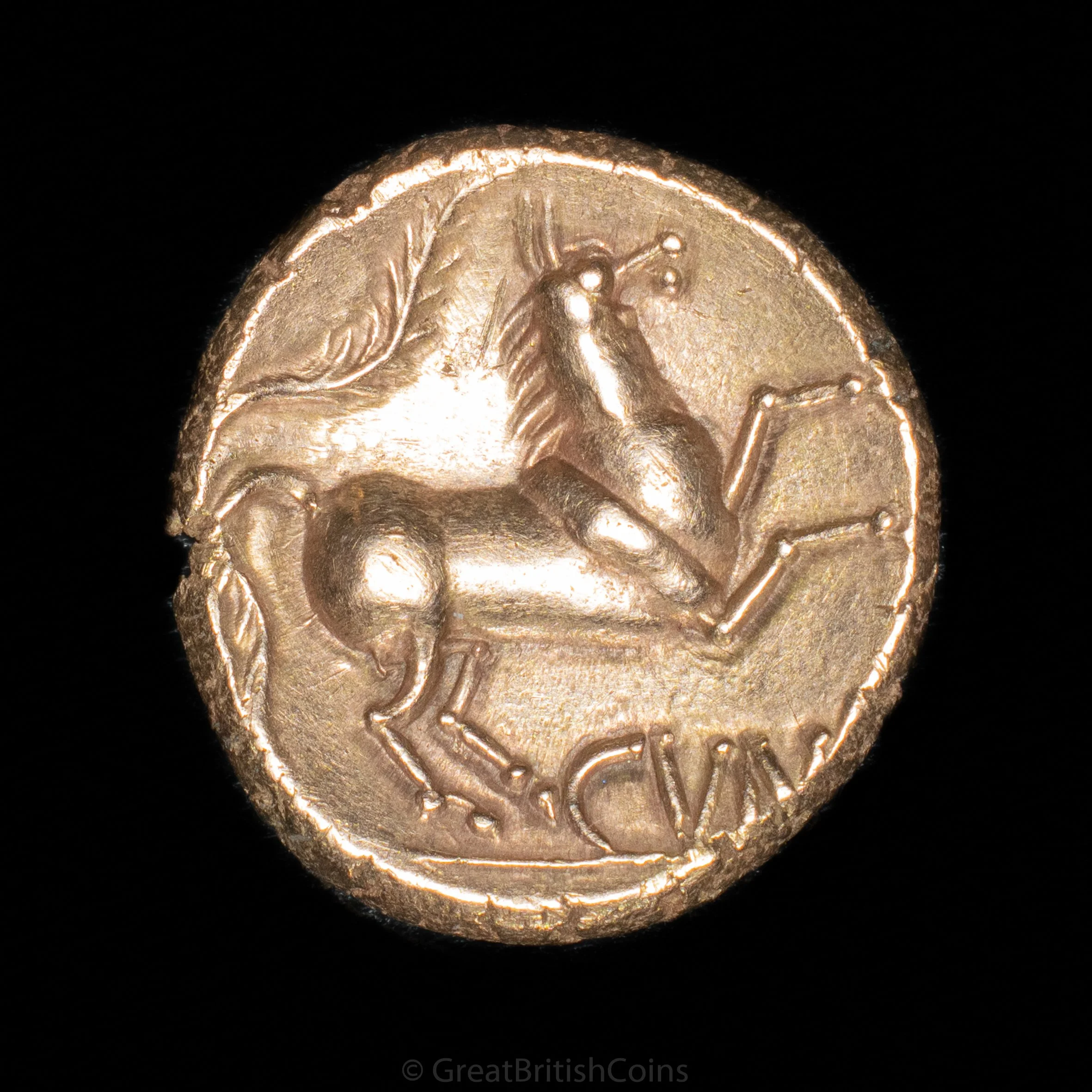 Celtic Britain Cunobelin of the Catulevauni 'Wild Type' Gold Stater