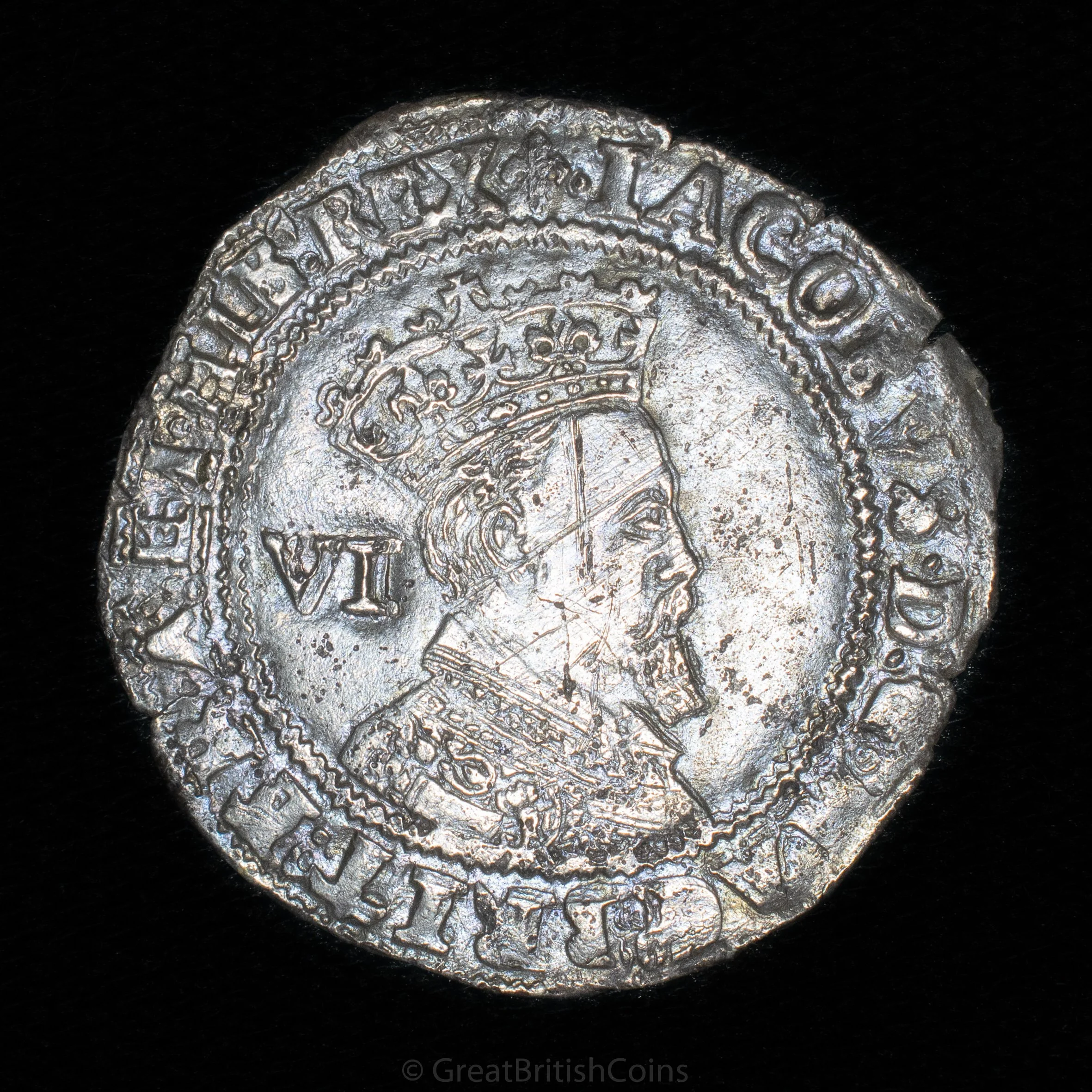 James I 1604 Third Bust Silver Sixpence
