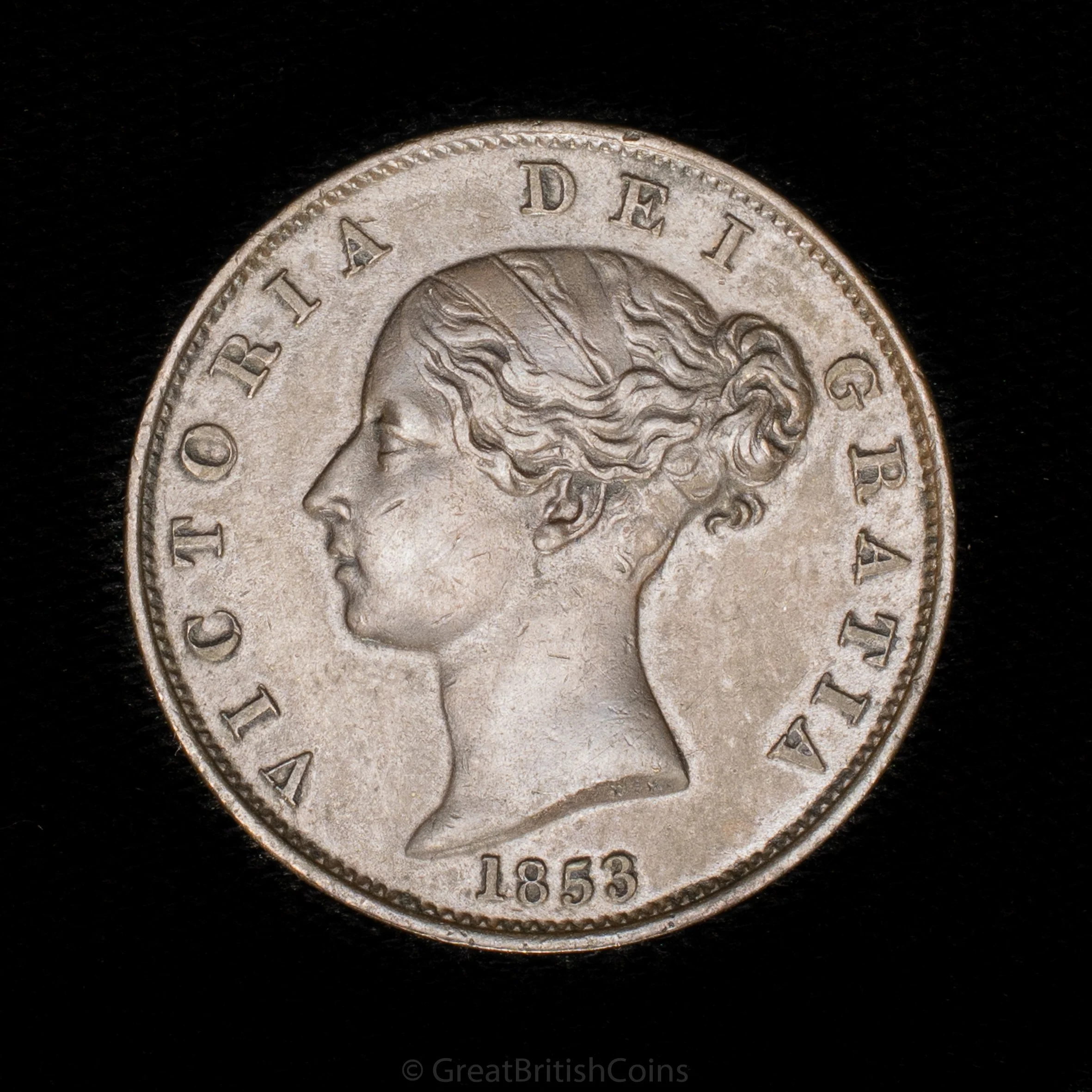 Victoria 1853 Copper Halfpenny