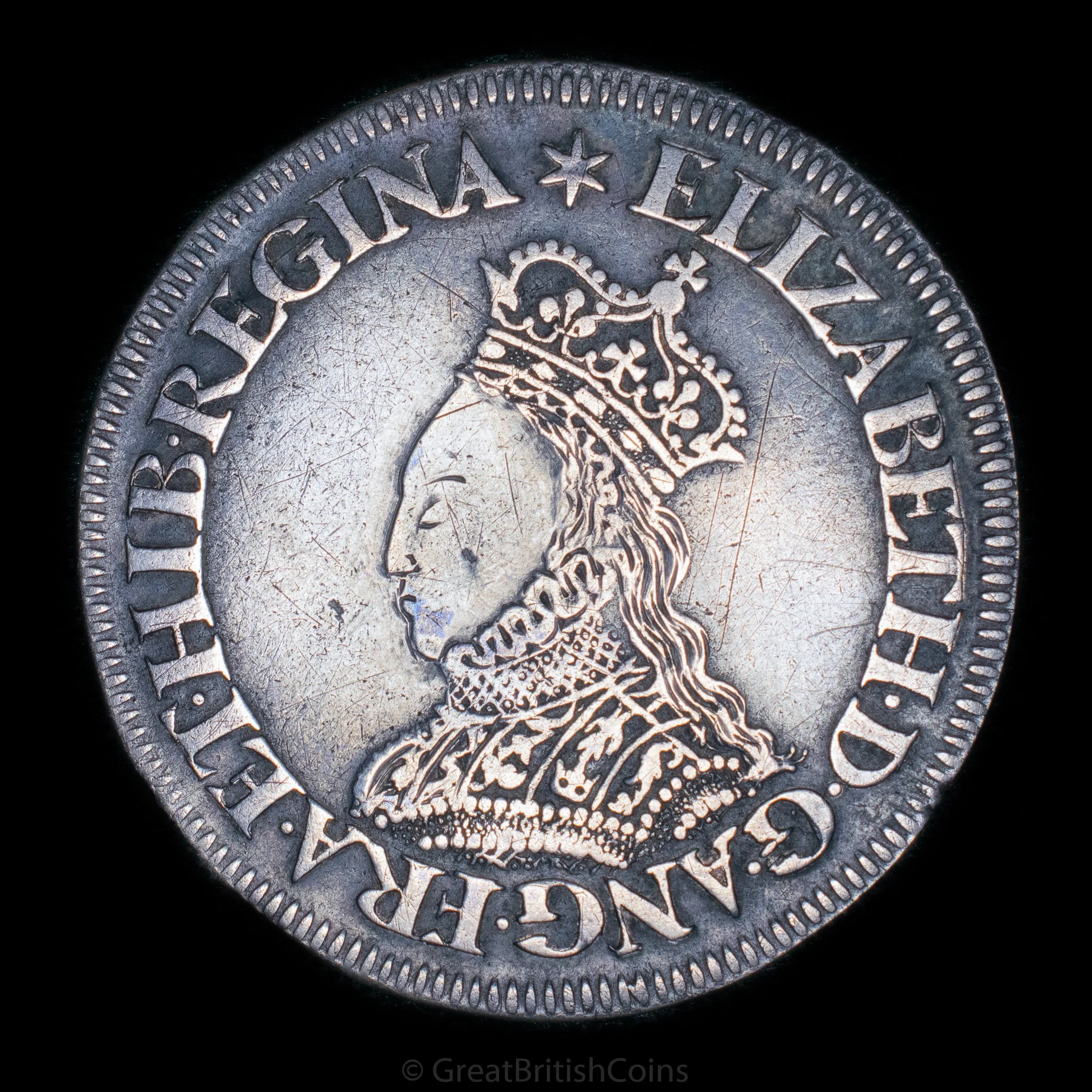 Elizabeth I Milled Issue Silver Shilling (Large Size)