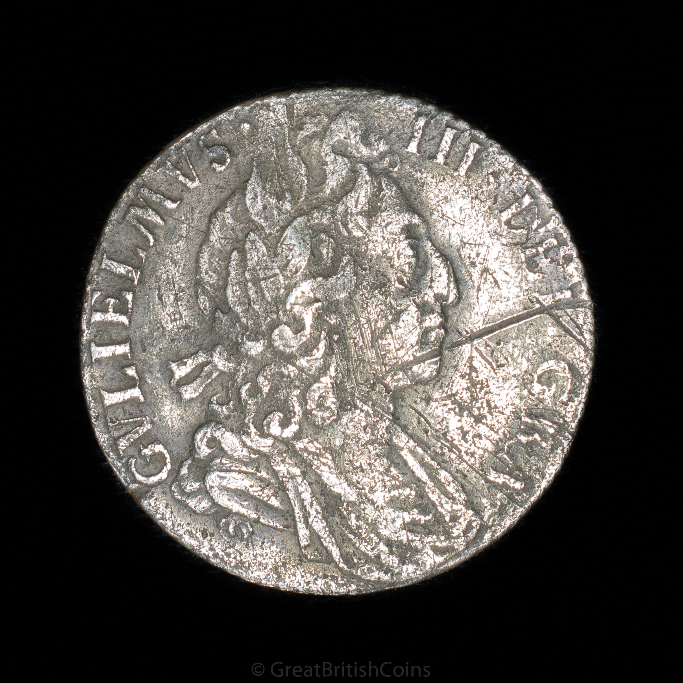 William III 1697 Silver Sixpence