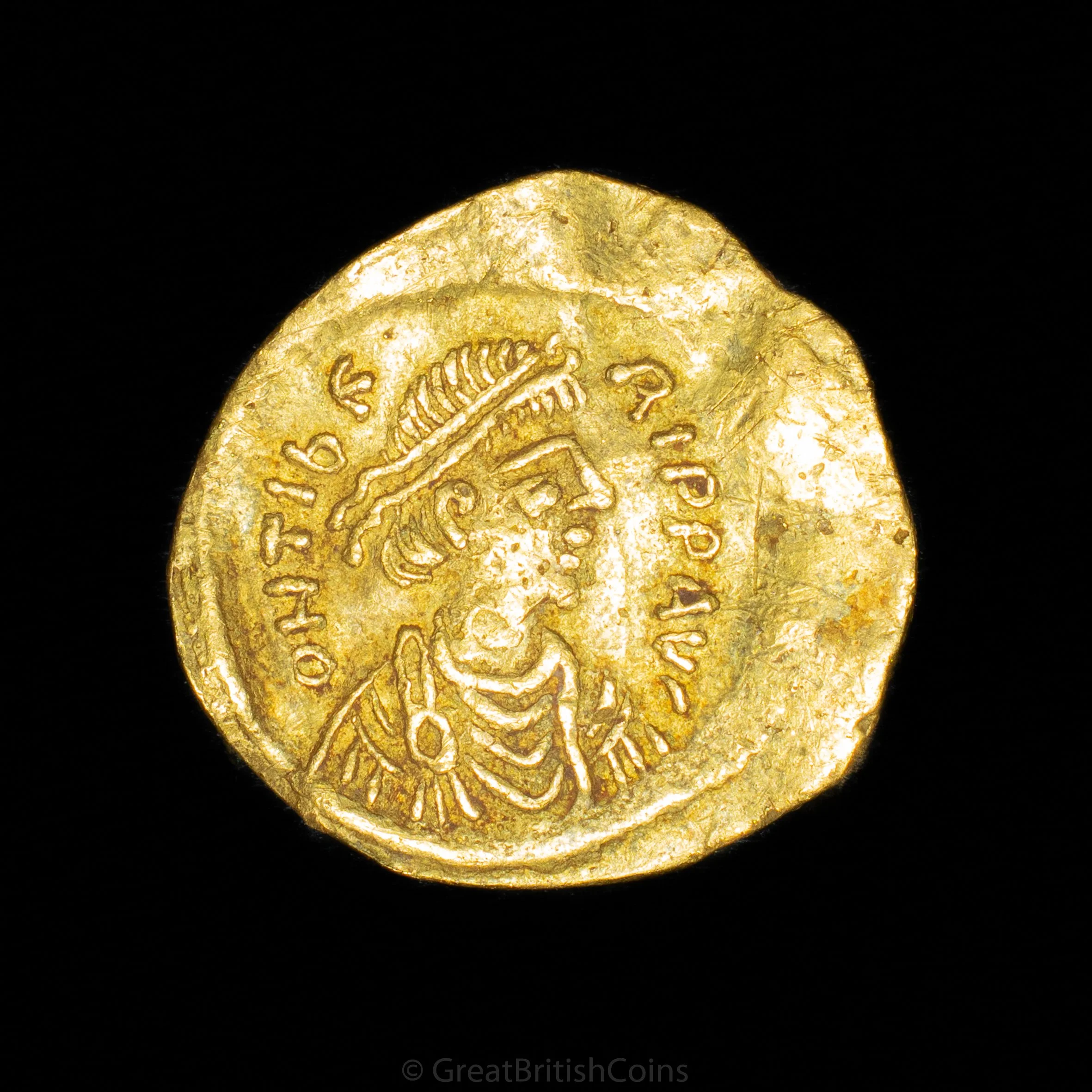 Byzantine Maurice Tyberius Gold Tremmisis (Constantinople)