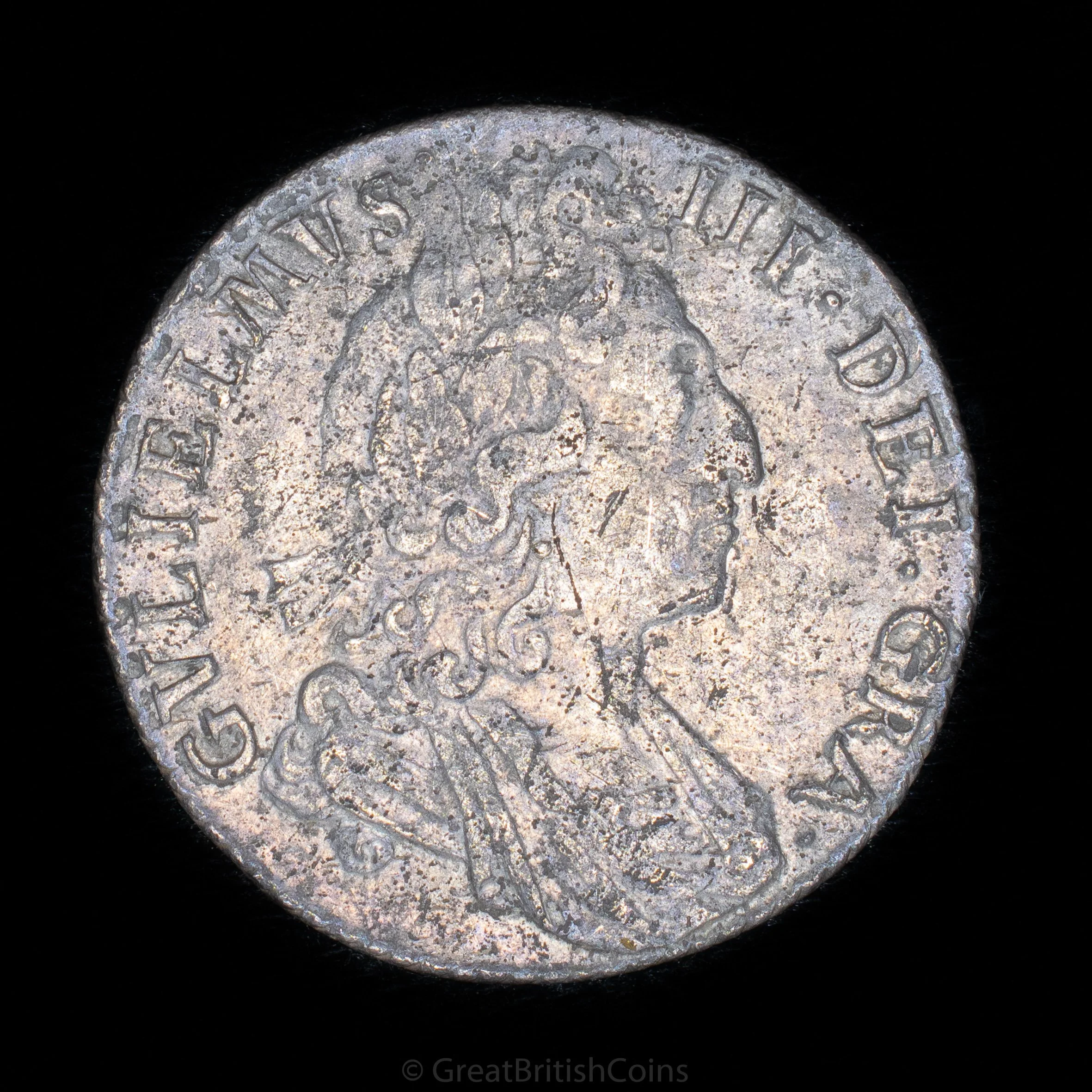 William III 1697 Silver Sixpence