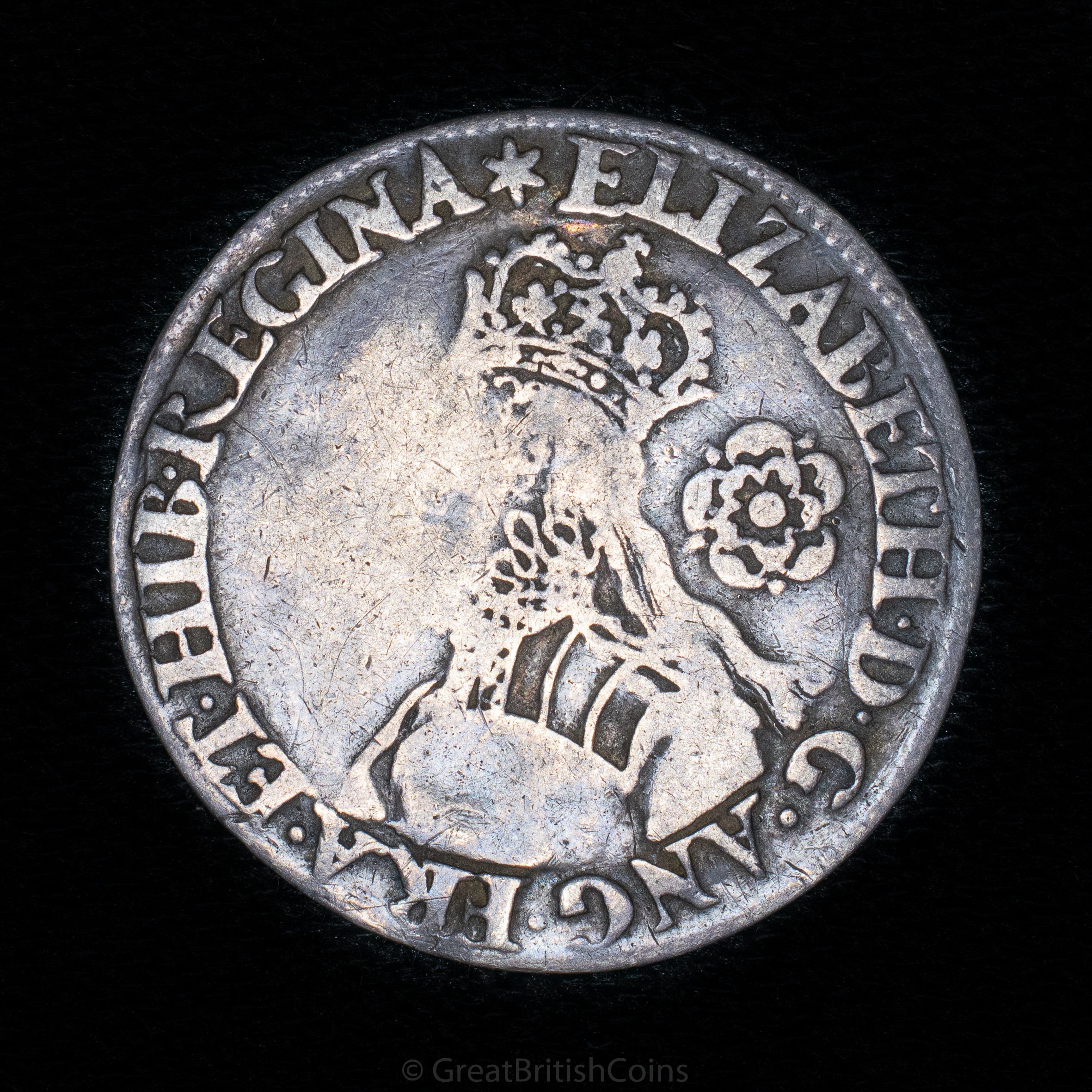 Elizabeth I 1562 Milled Silver Sixpence 'Plain Dress'