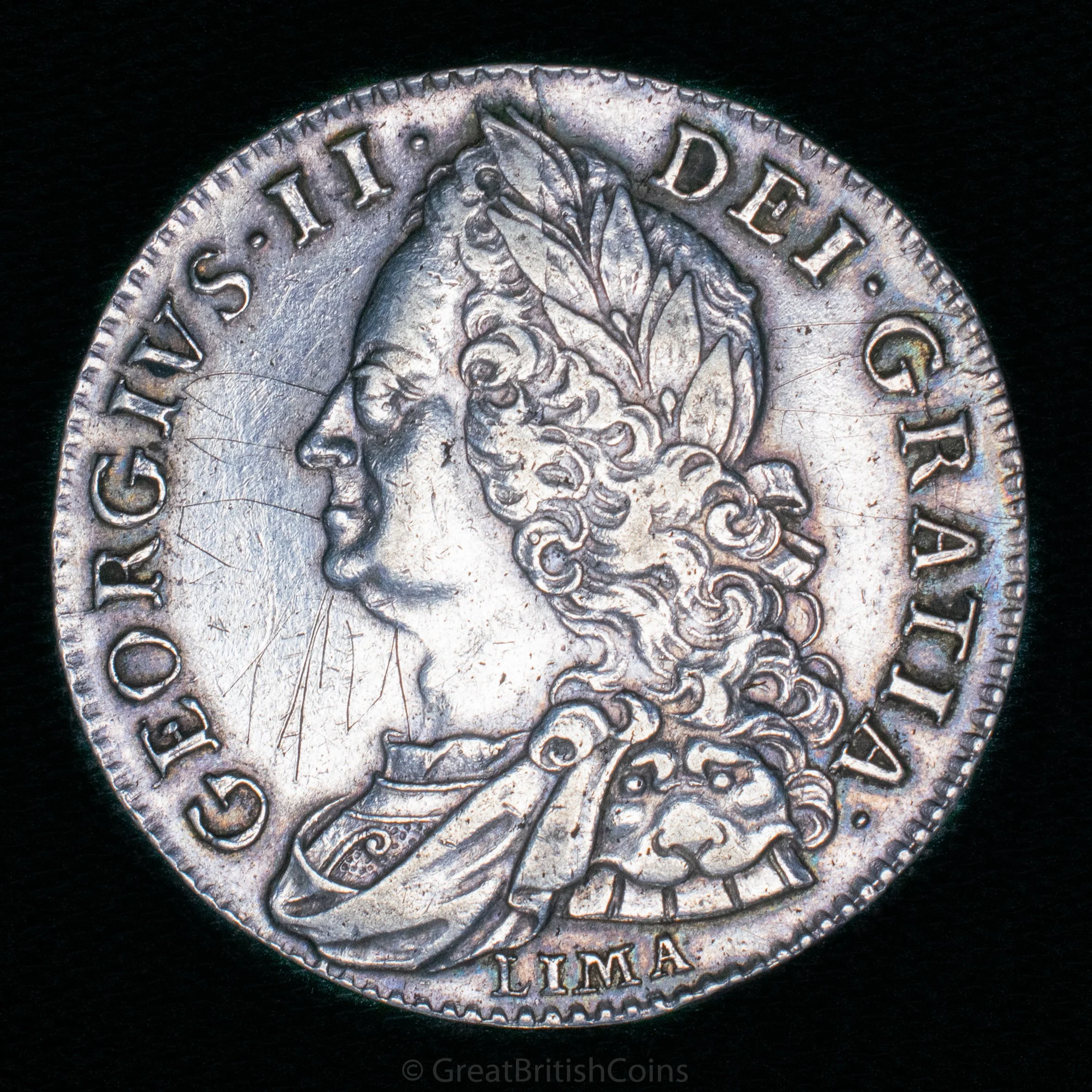 George II 1746 Silver Halfcrown 'Lima'