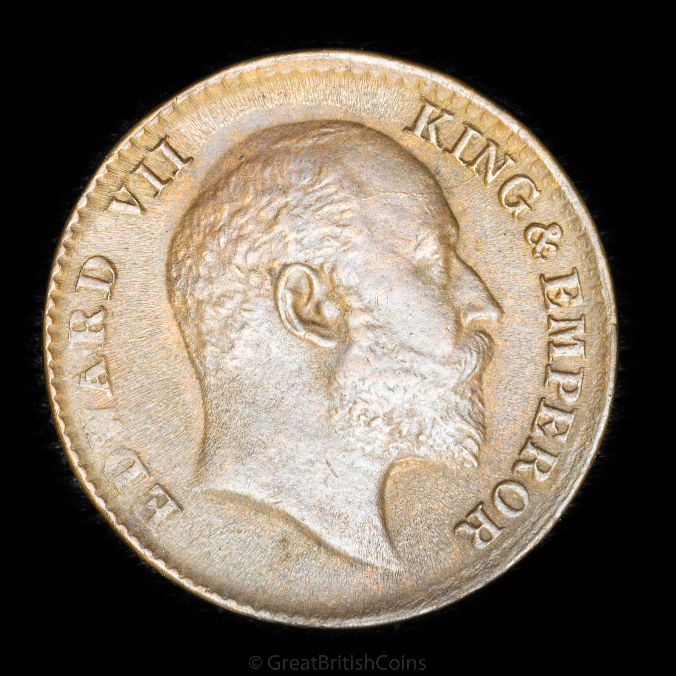 Edward VII India 1908 Bronze 1/12 Anna