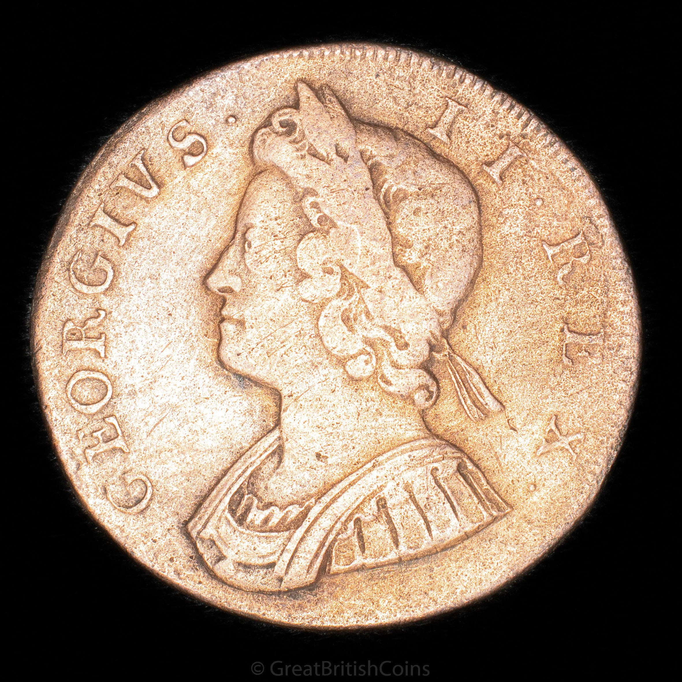 George II 1731 Copper Halfpenny