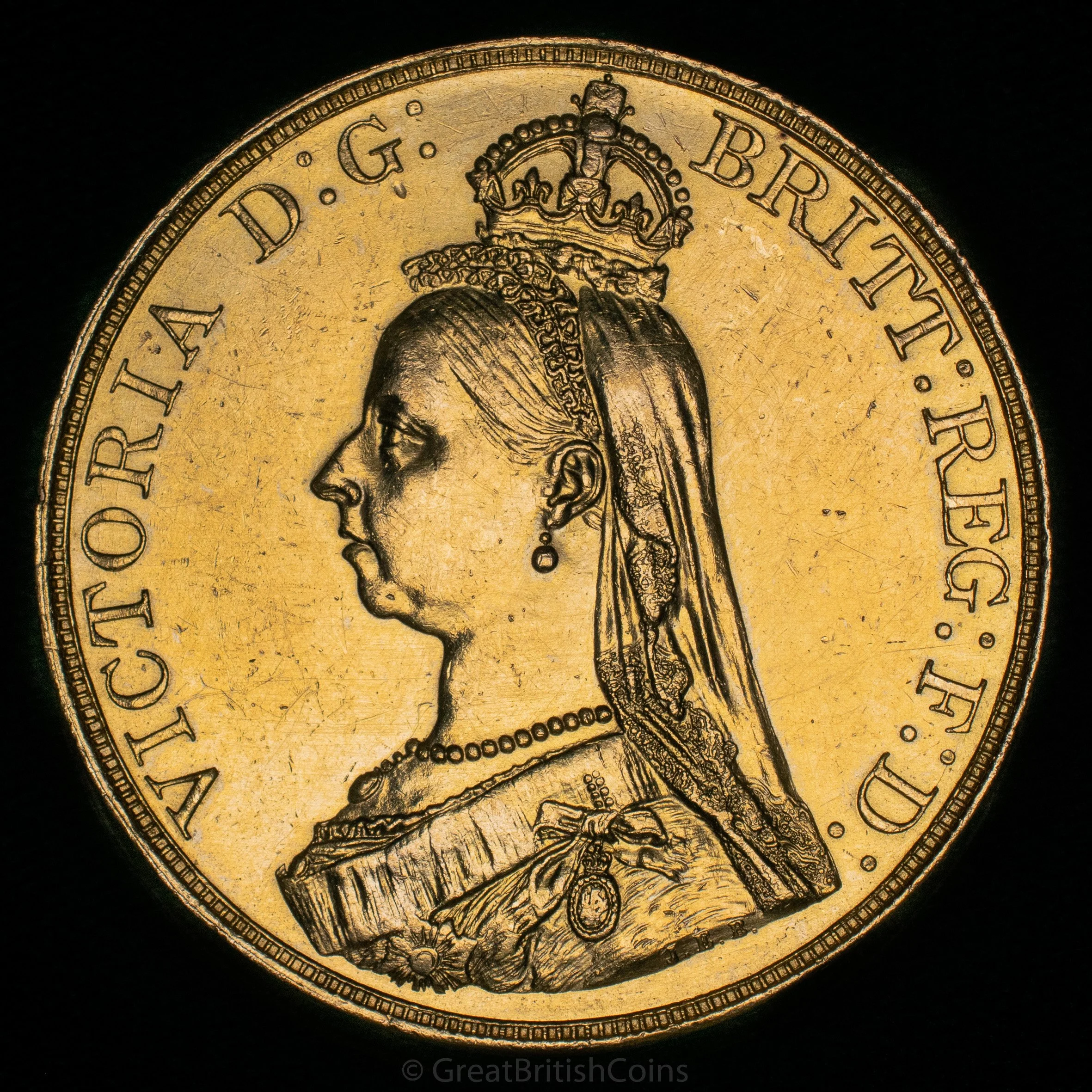 Victoria 1887 Gold 5 Pounds