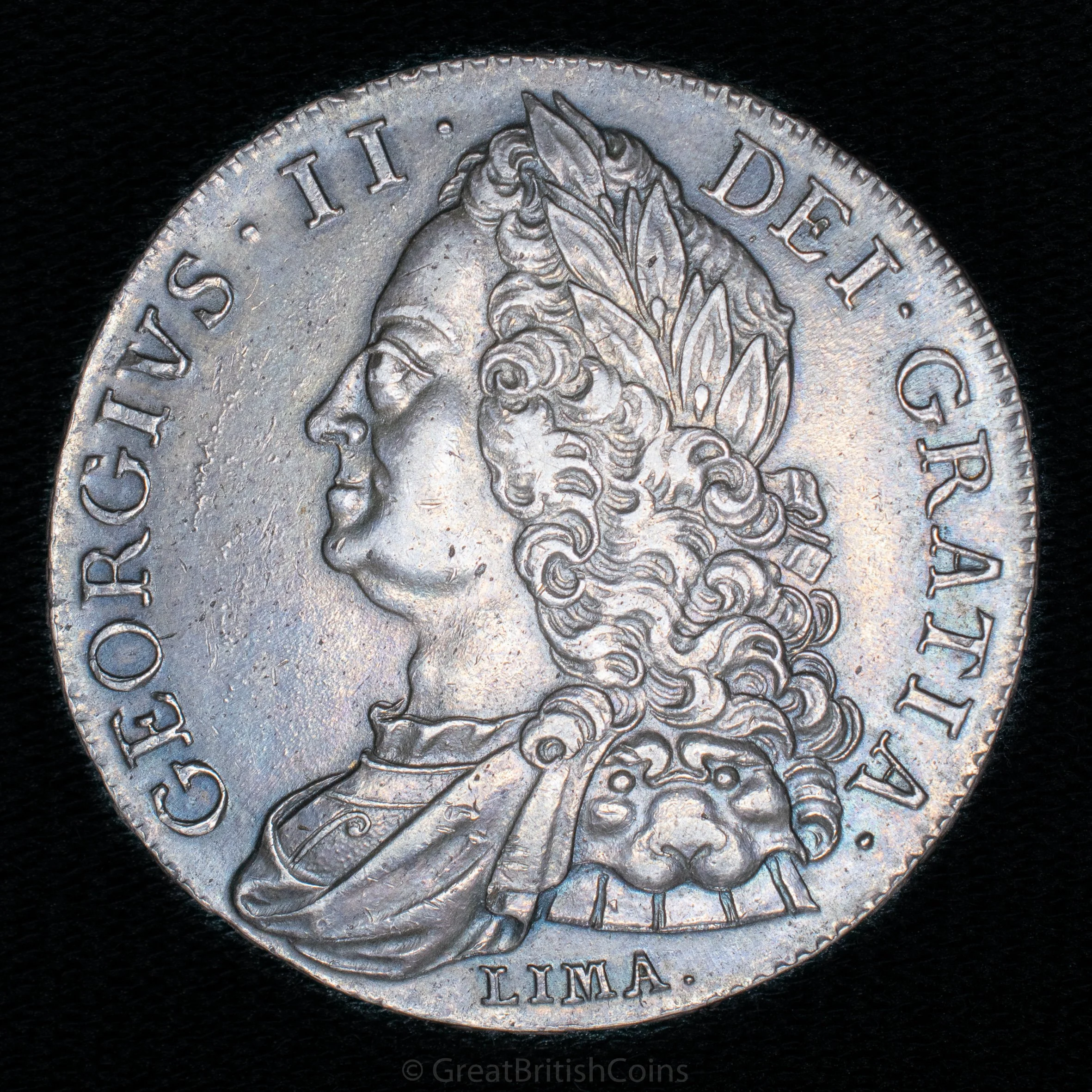 George II 1746 Silver Crown 'Lima'