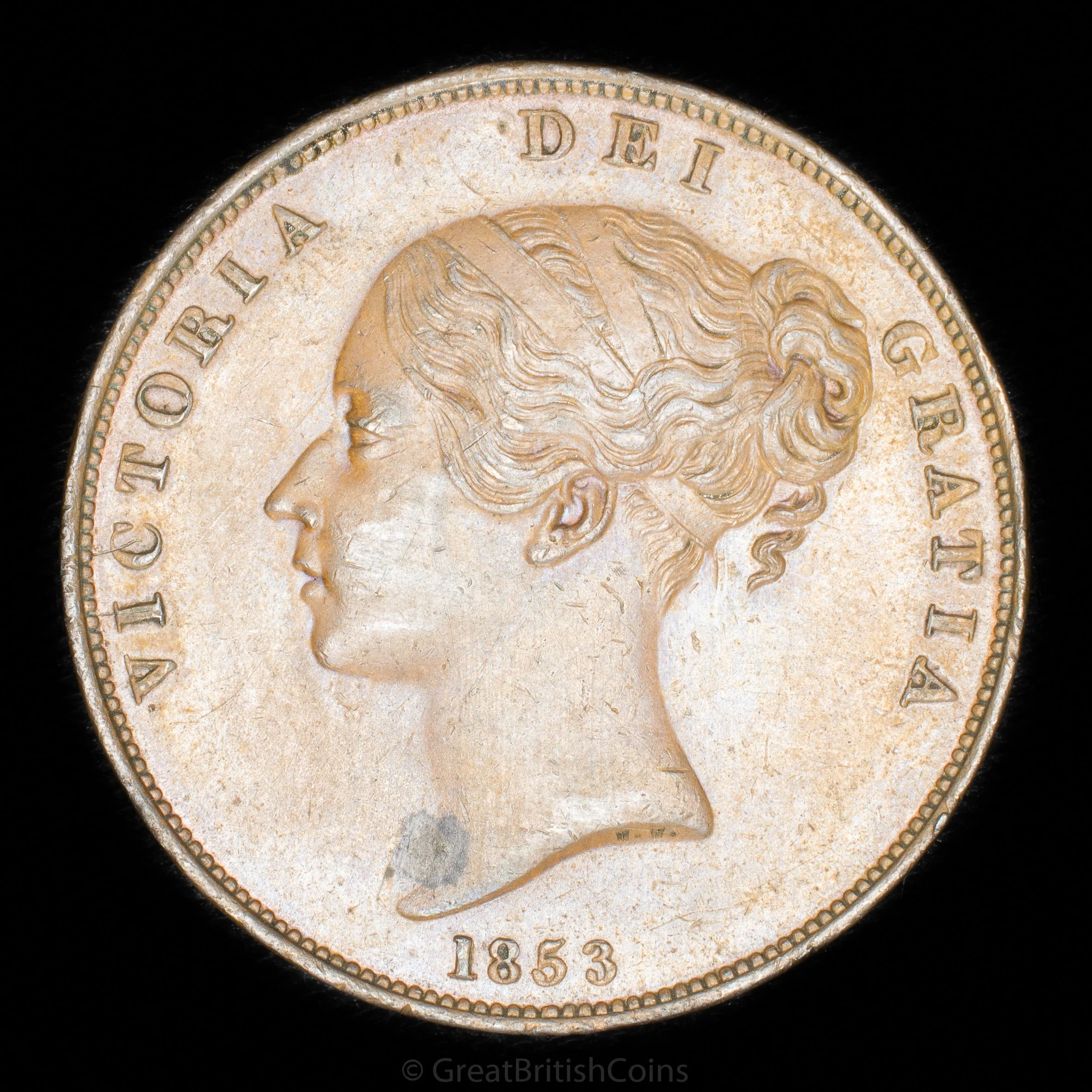 Victoria 1853 Copper Penny
