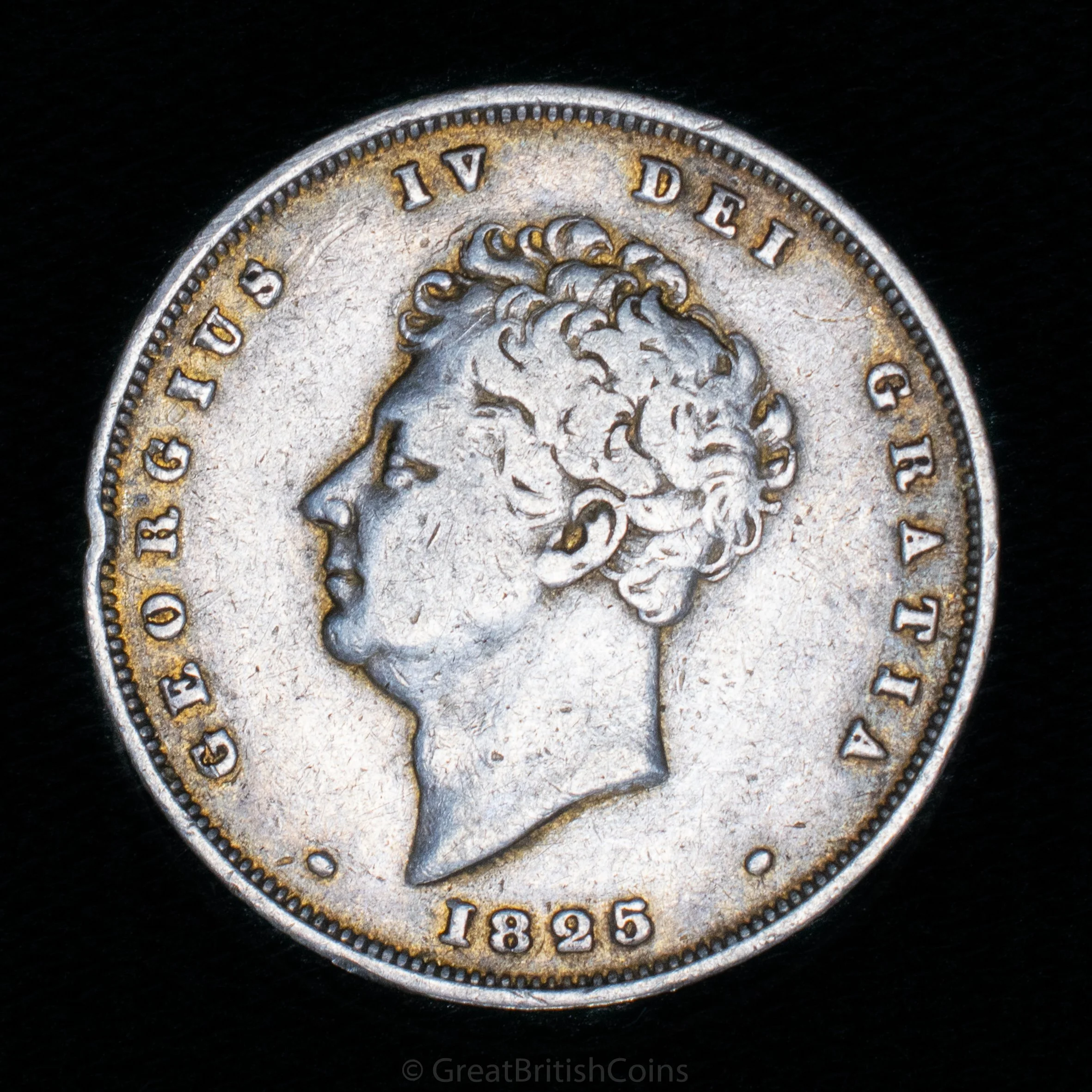 George IV 1825 Silver Shilling (Roman I in Date)