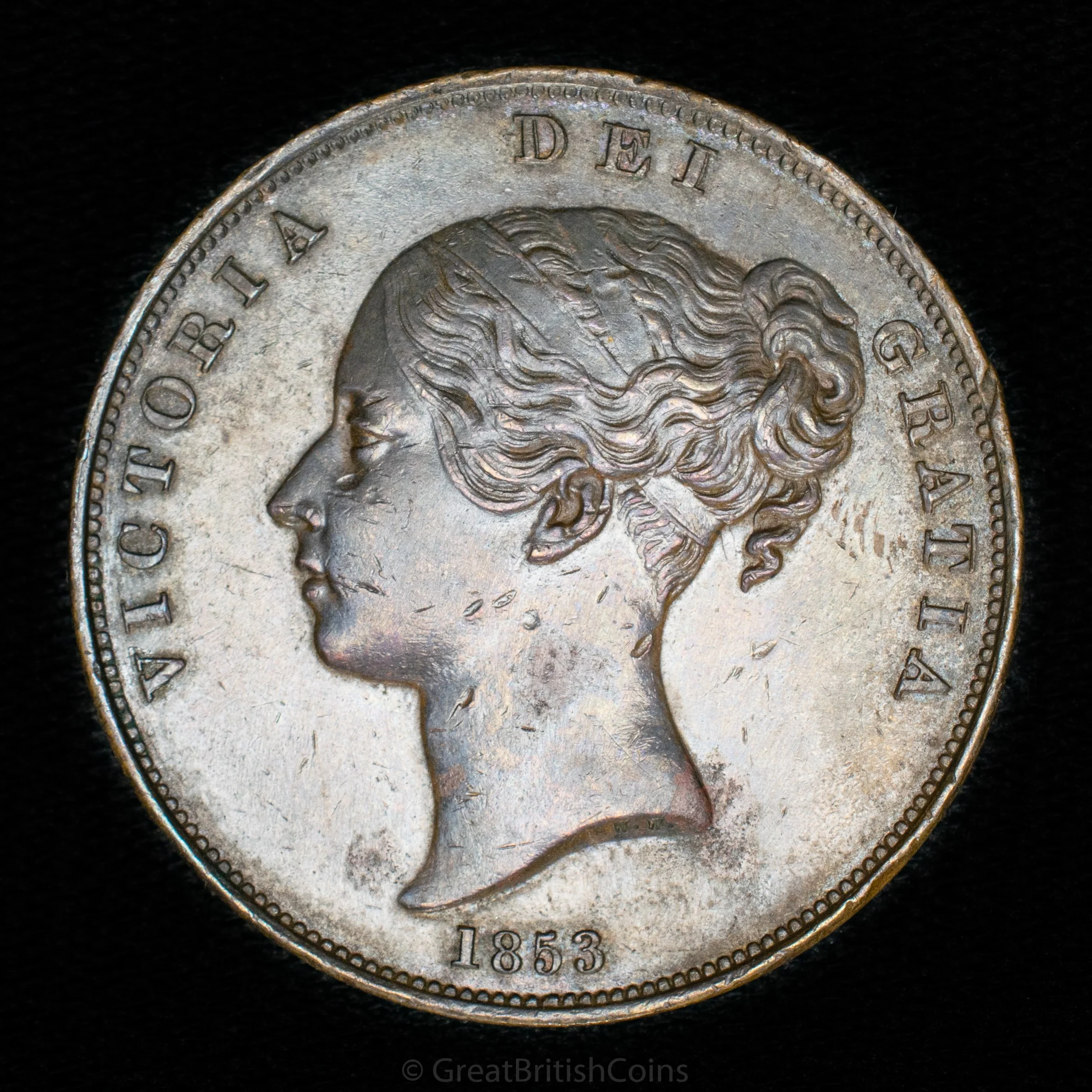 Victoria 1853 Copper Penny