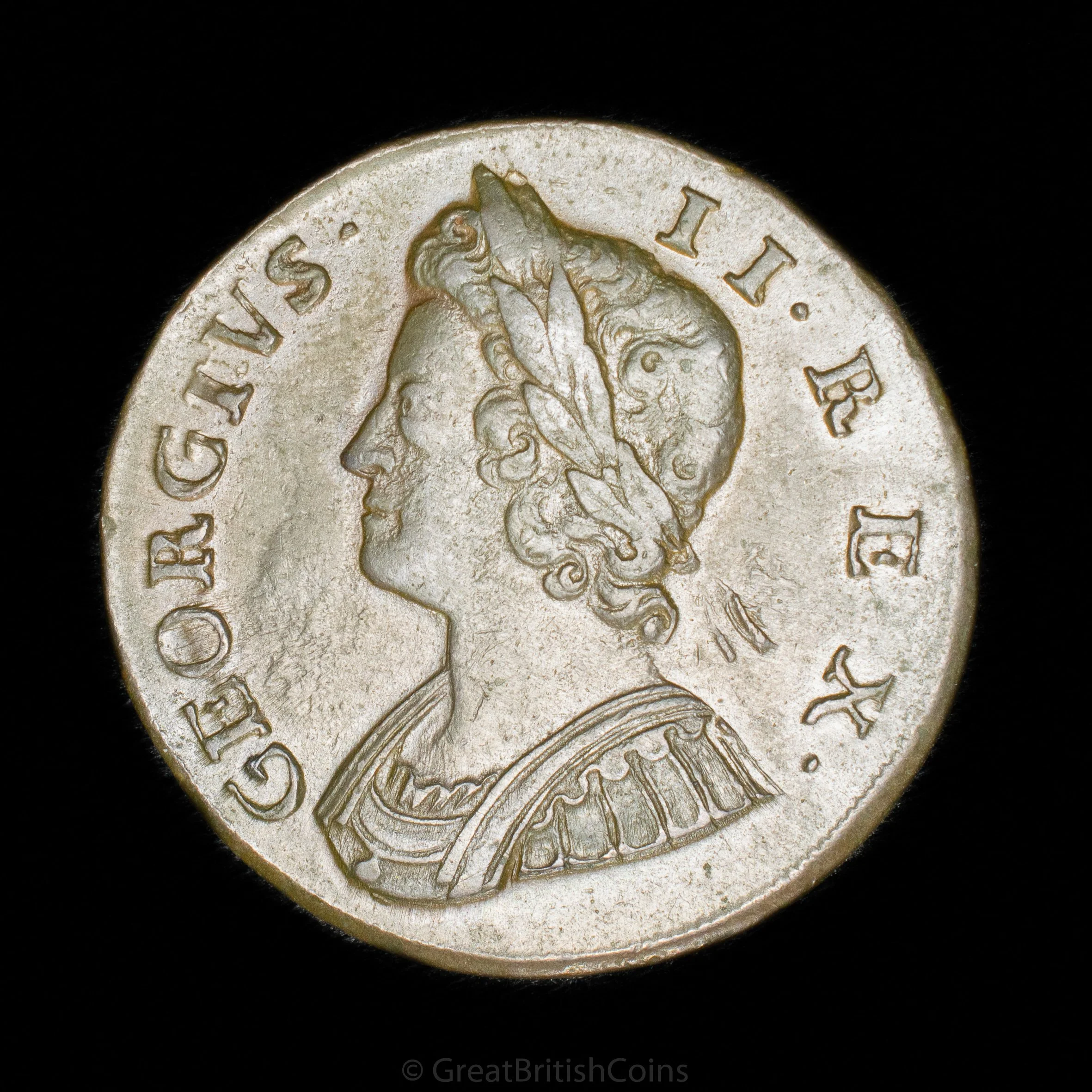 George II 1735 Copper Halfpenny