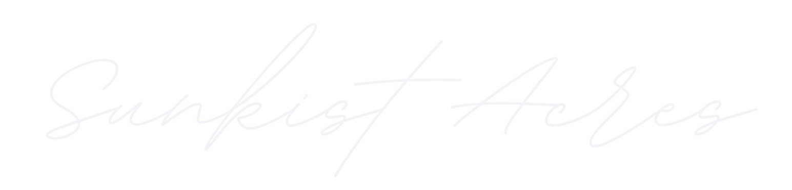 White cursive text on a black background that reads 'Sunset Acres.'