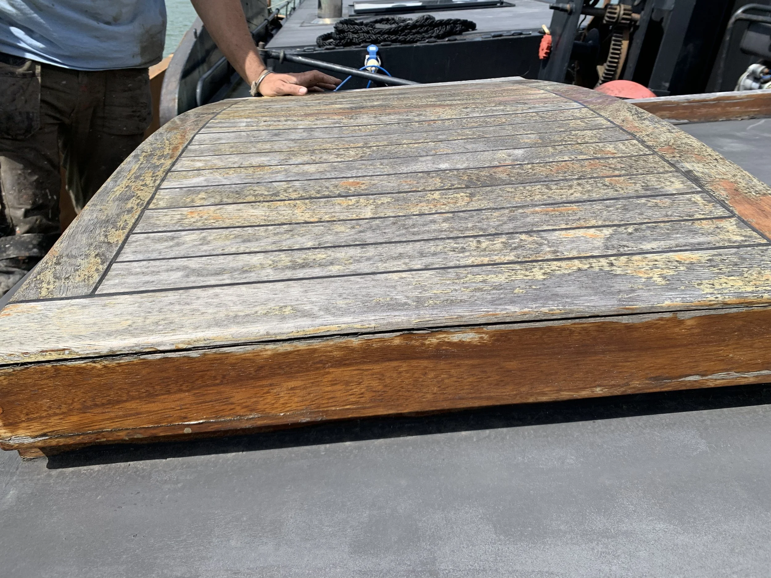 Before Repairs - Dutch Barge 