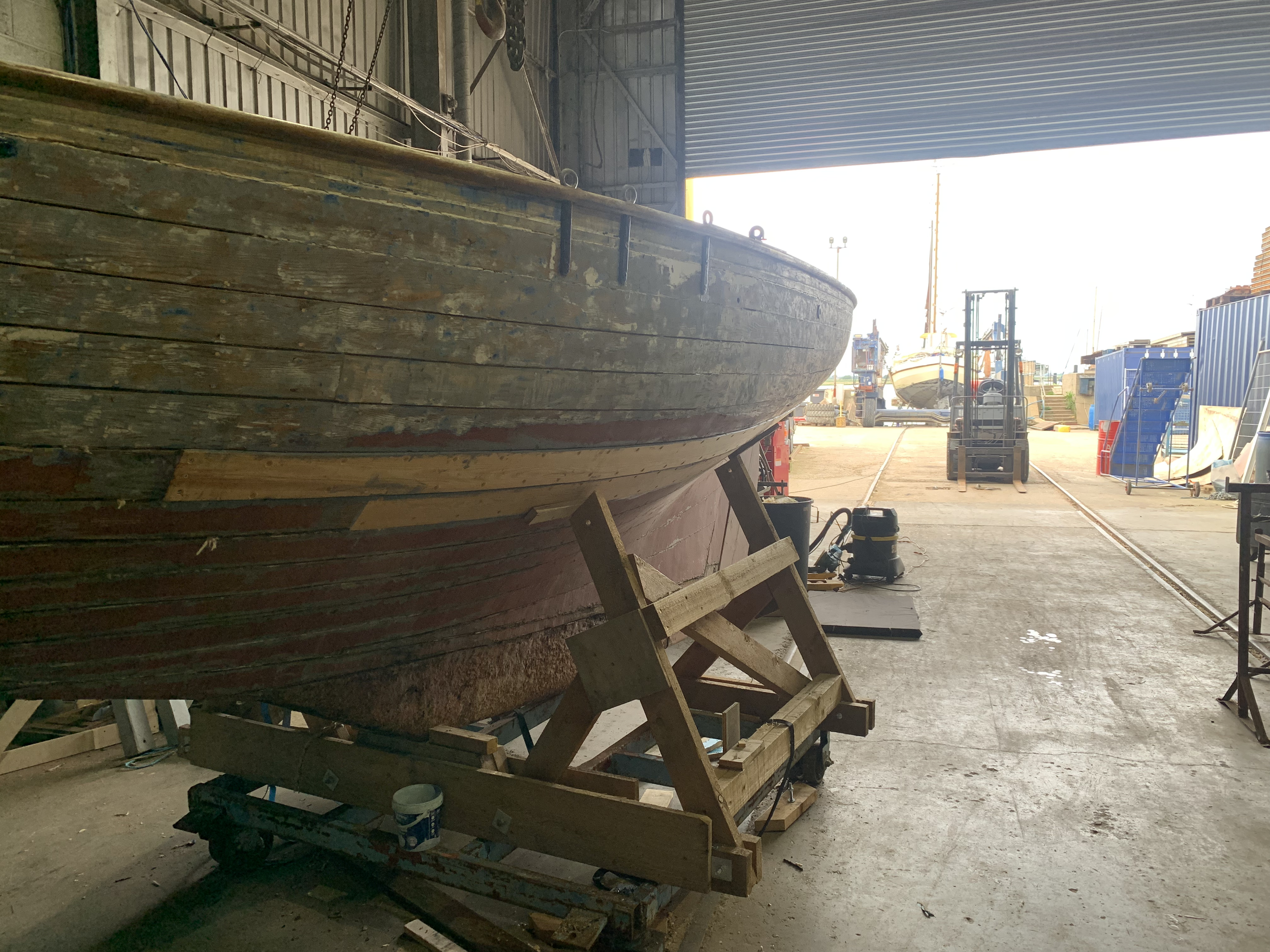 Showing replacement planks - Hamble One Design 