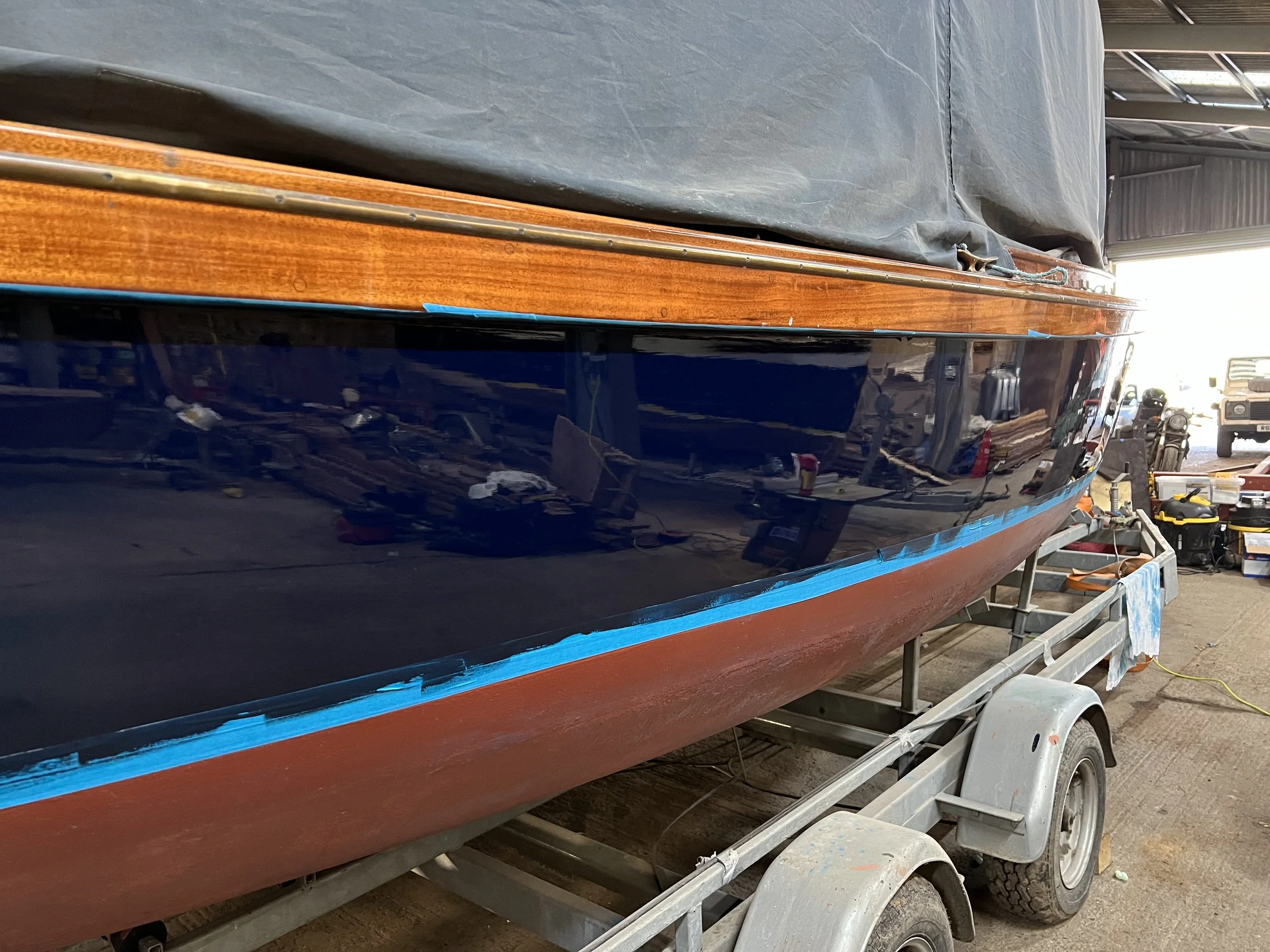 Topside Repaint - Dark Blue - Abbey Boat Builder 