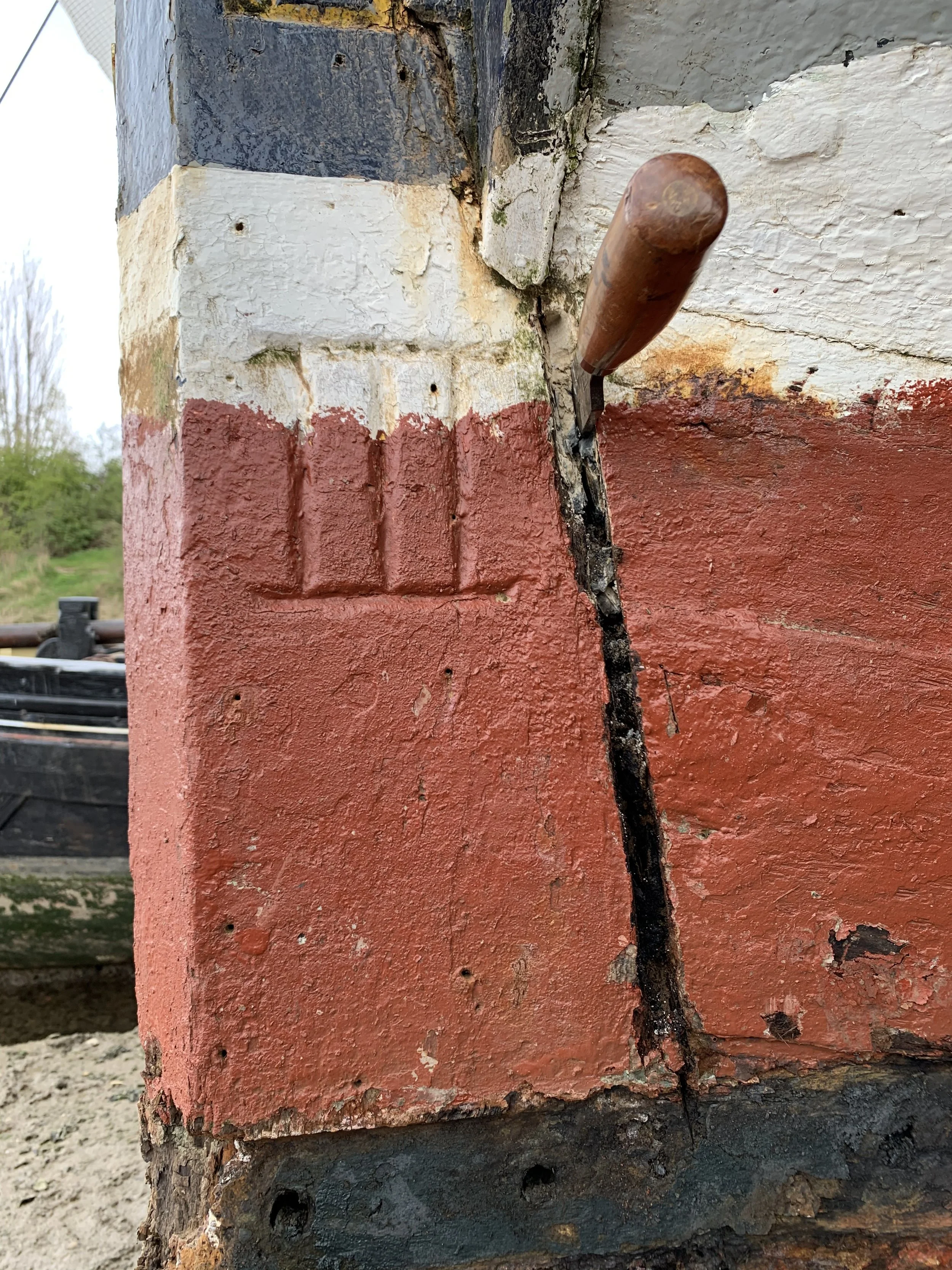Old Damaged Sternpost - Thames Barge 