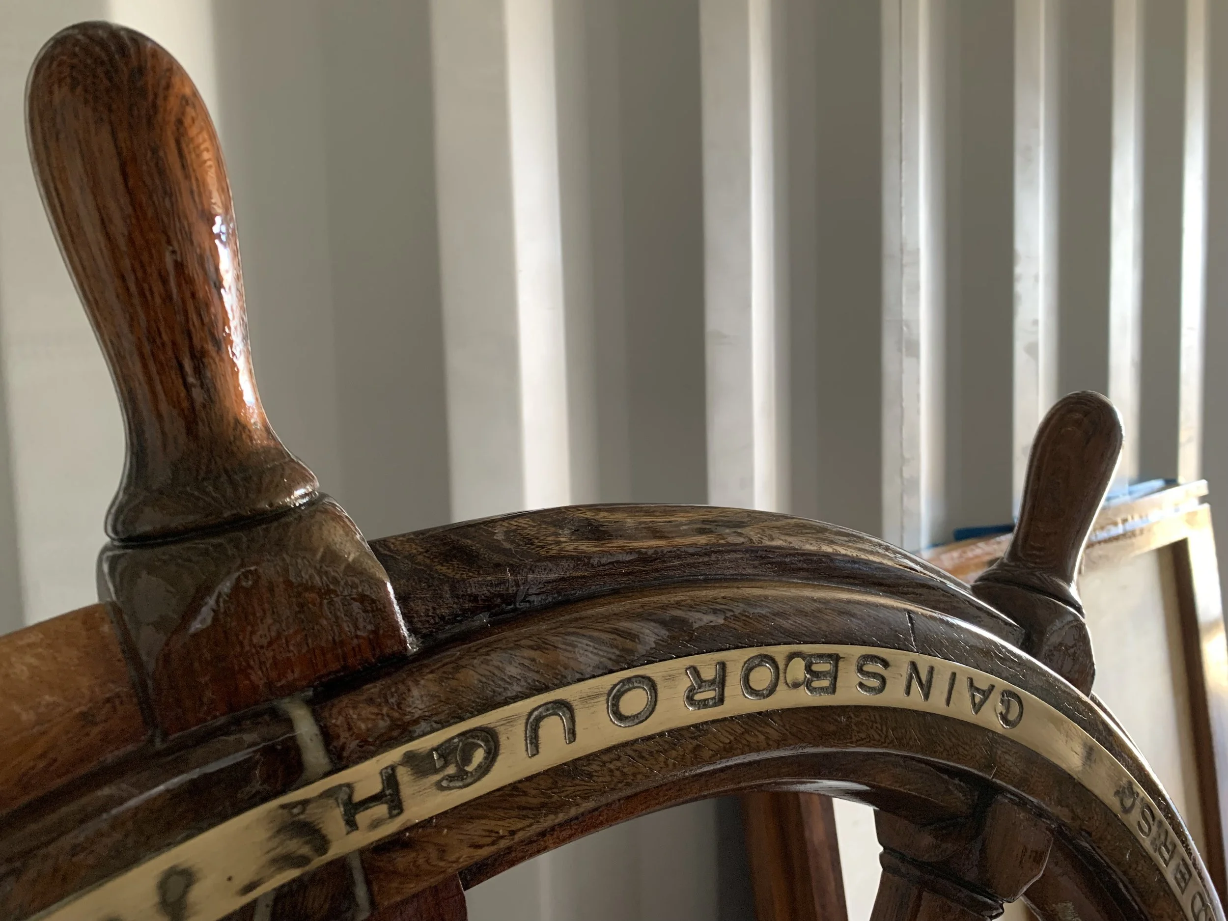 Restored Helm - Dutch Barge 