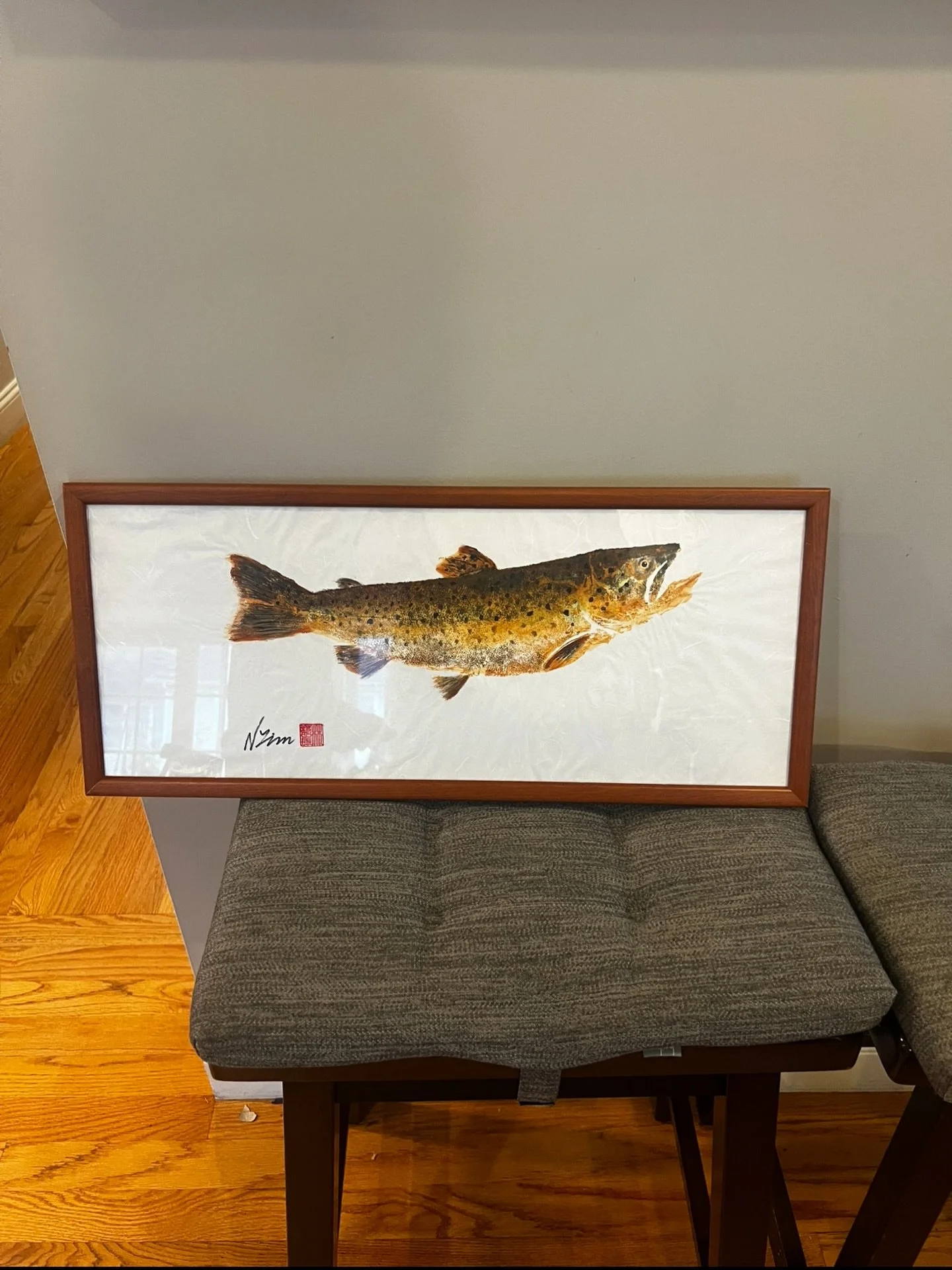Framed brown trout