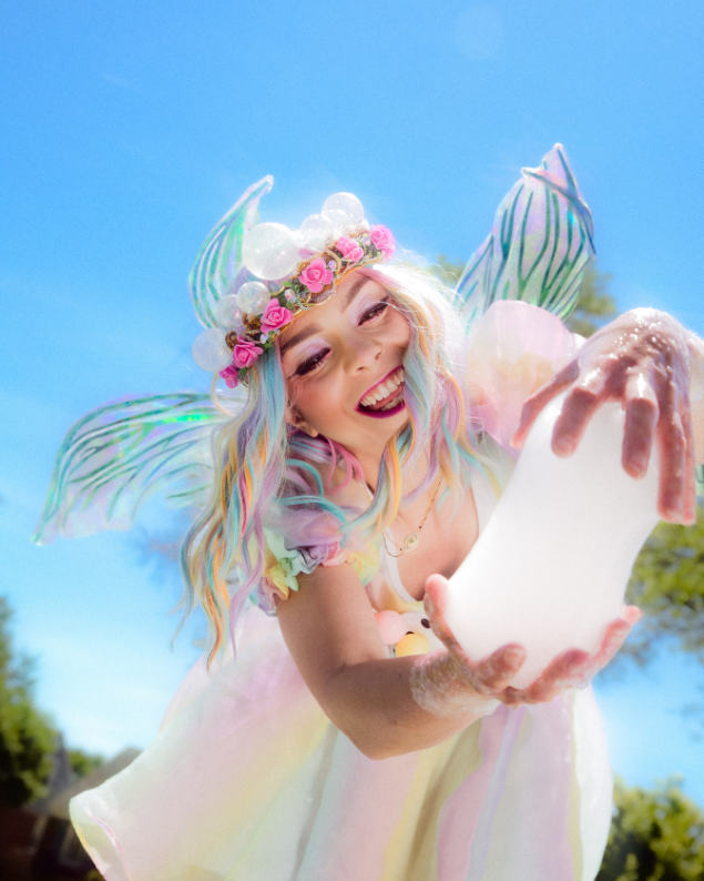 Fairy bubble princess magic act