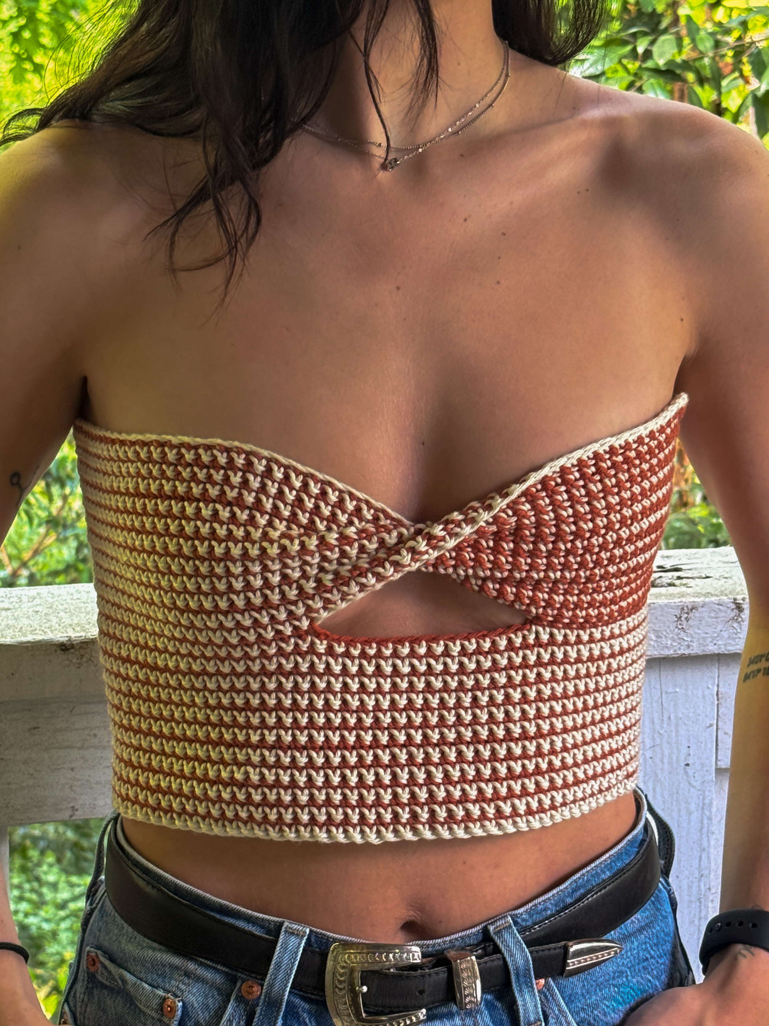 Reversible Crop Top with Twist
